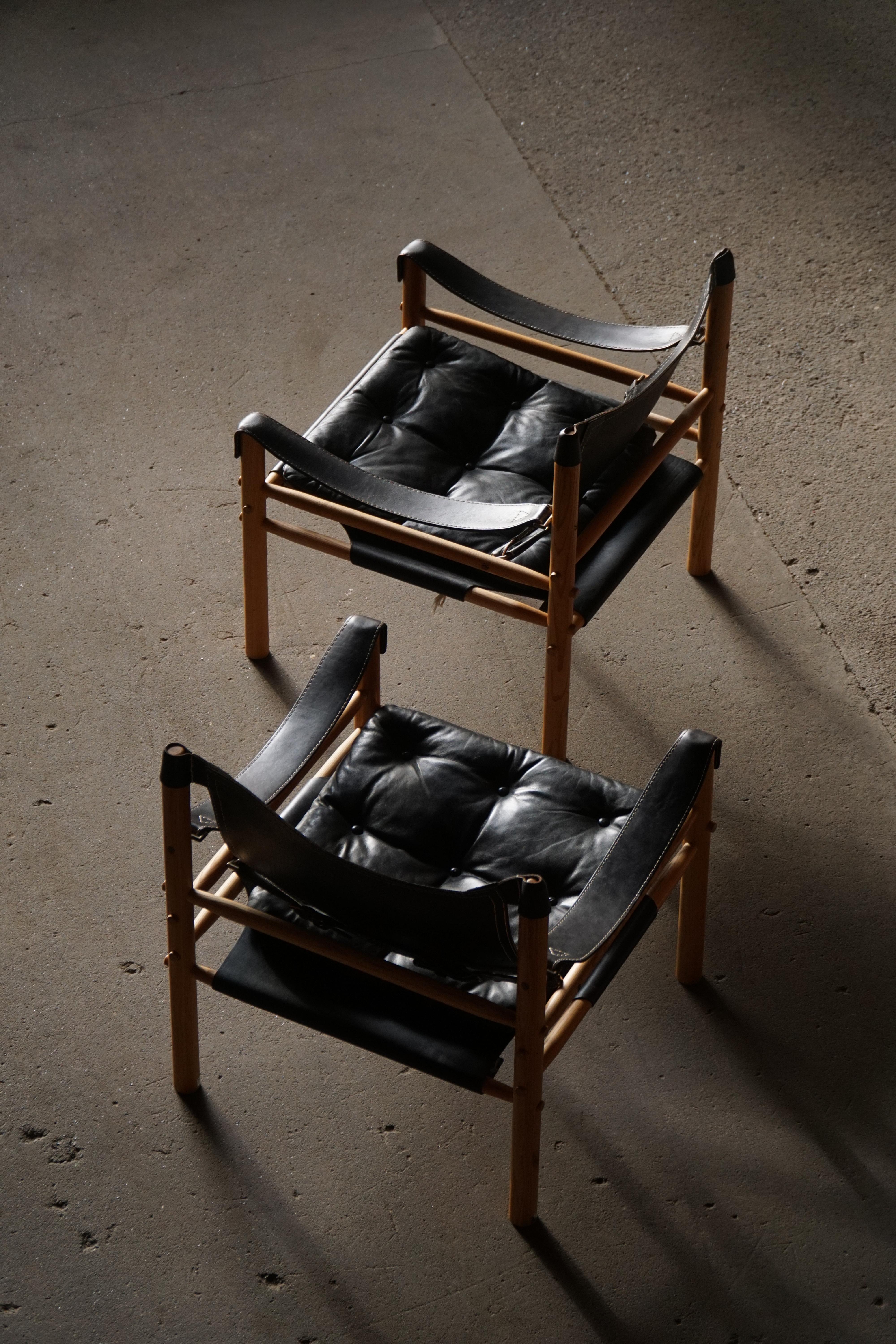 Fait main Paire de chaises Sirocco Safari par Arne Norell pour Arne Norell AB, Suède, années 1960 en vente