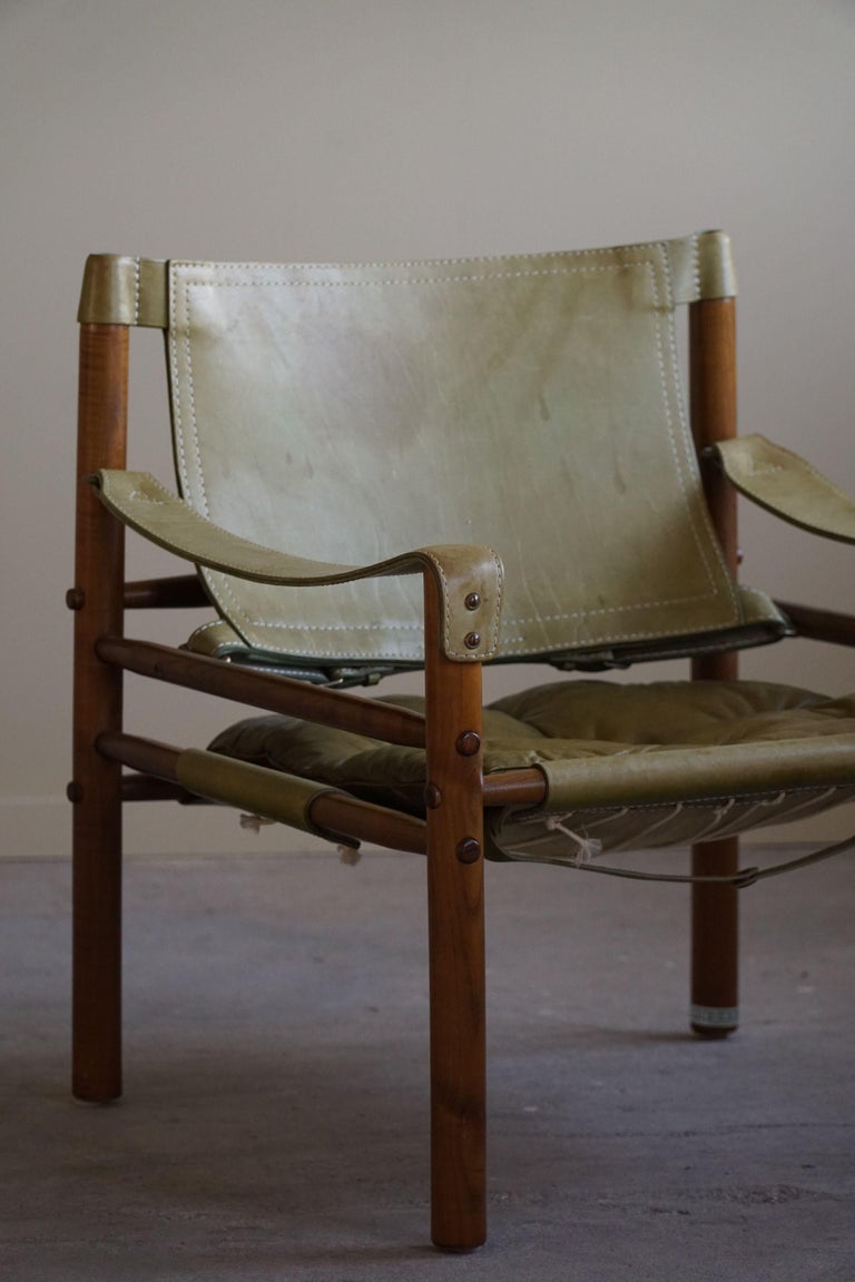 Pair of Sirocco Safari Chairs, Made by Arne Norell AB in Aneby, Sweden, 1960s 10