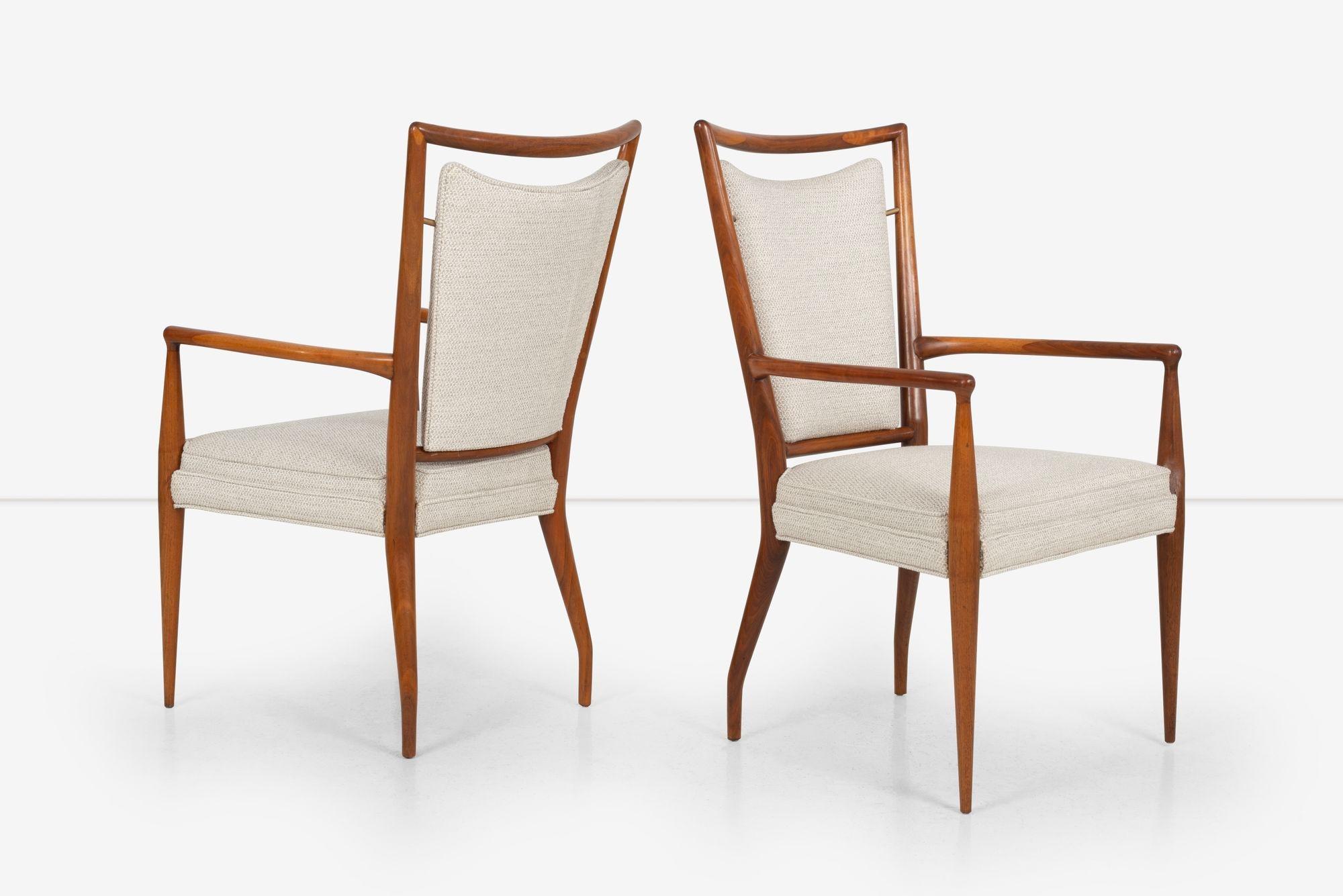 American Pair of Six Dining Chairs by J. Stuart Clingman for Widdicomb For Sale