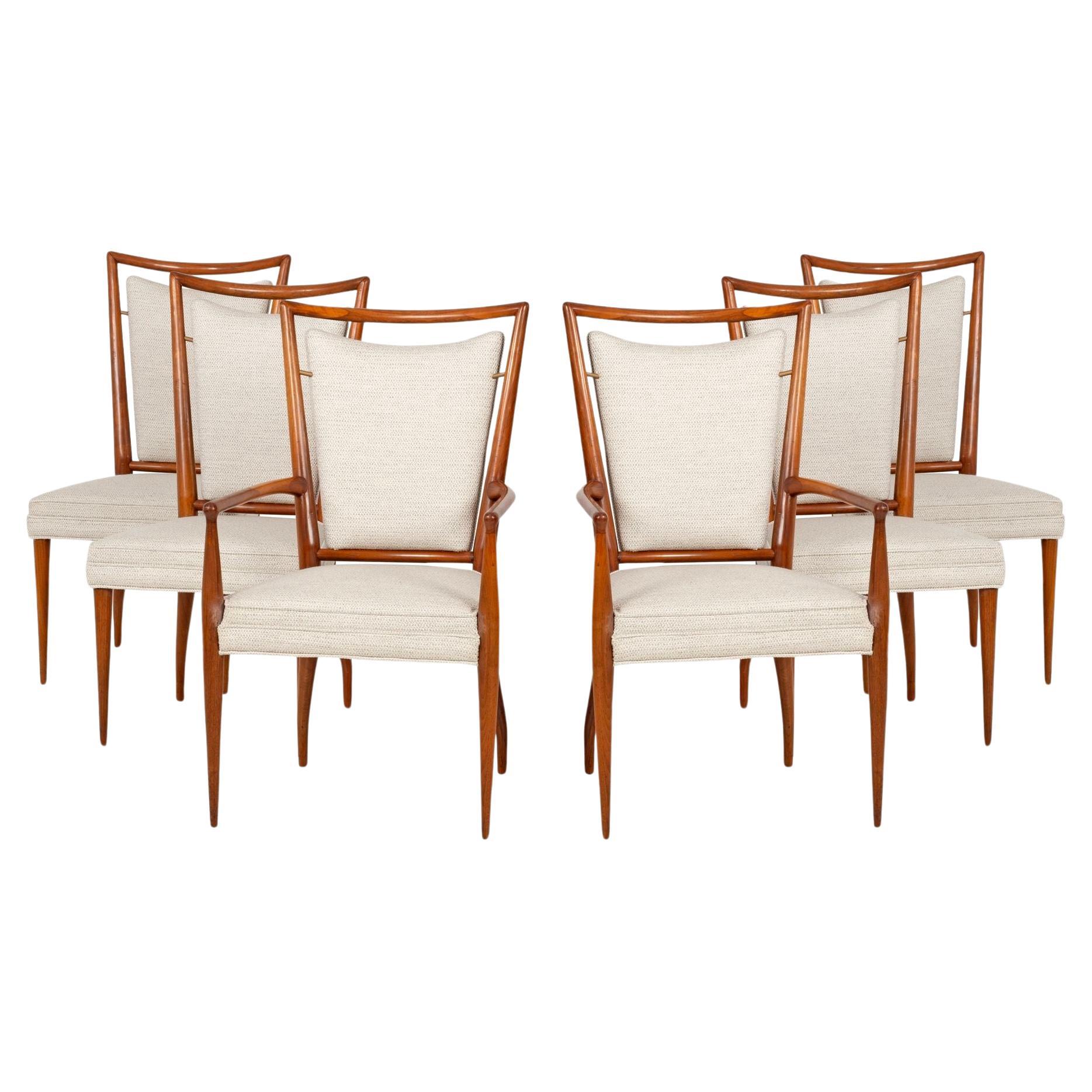 Paire de six chaises de salle à manger par J. Stuart Clingman pour Widdicomb en vente