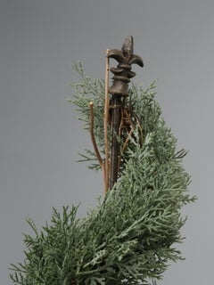 Pair of Six-Foot High Topiary Spiral Shaped Cedar Plants