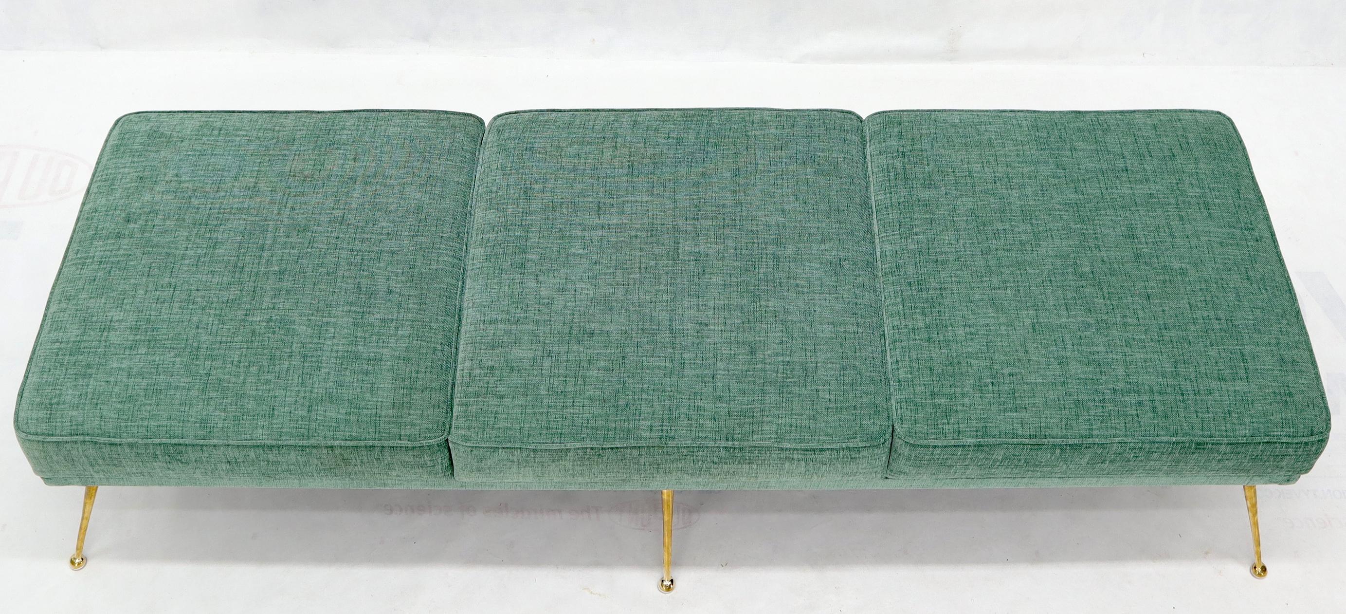 20th Century Pair of Six-Legged Brass Feet Italian Daybeds on Brass Feet For Sale