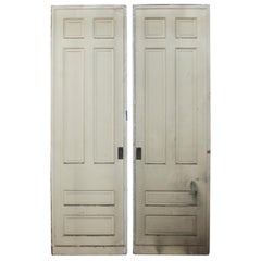 Pair of Six Panel Pocket Wood Doors, Early 20th C.