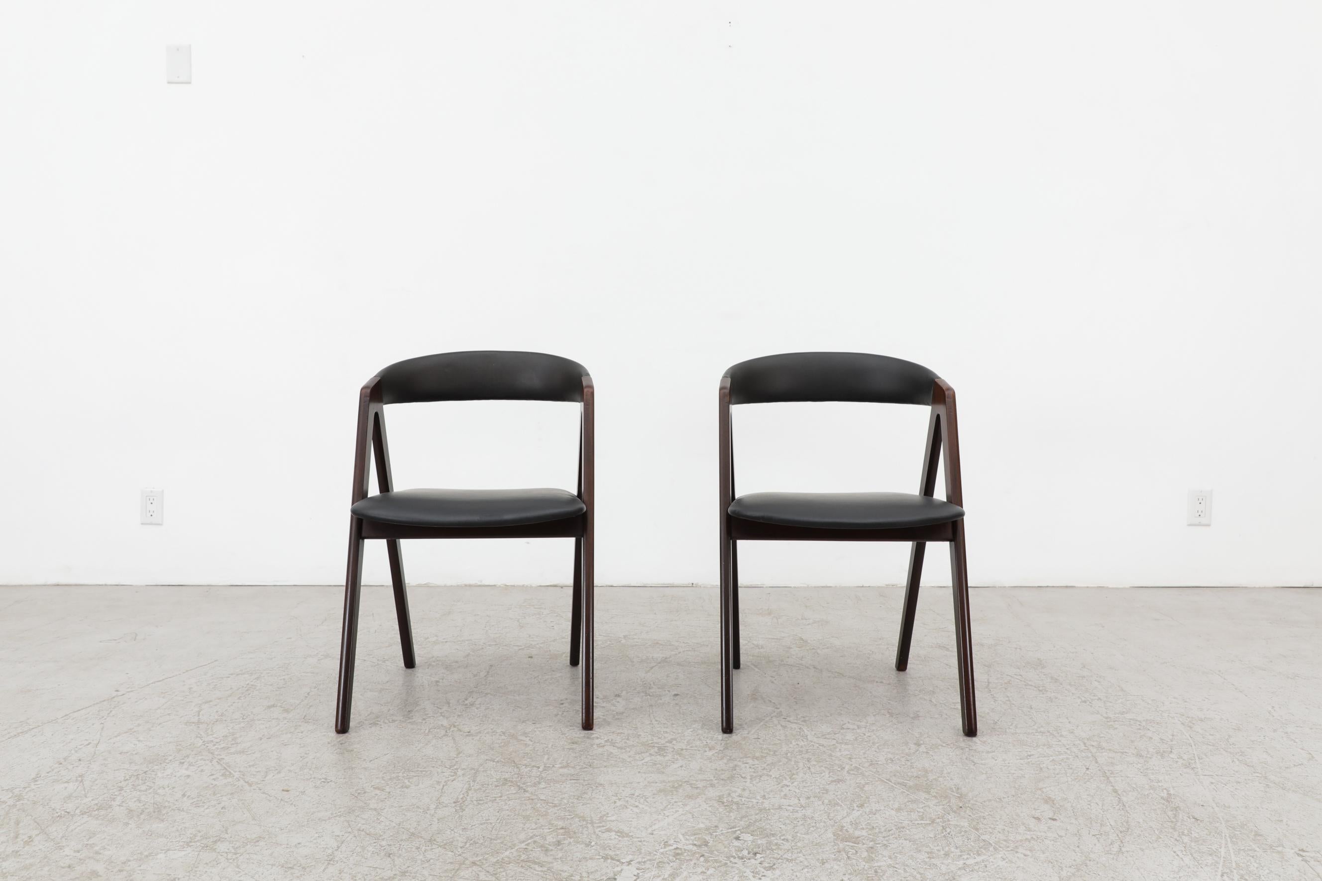 Mid-Century Modern Pair of Skai and Teak Kai Kristiansen Chairs