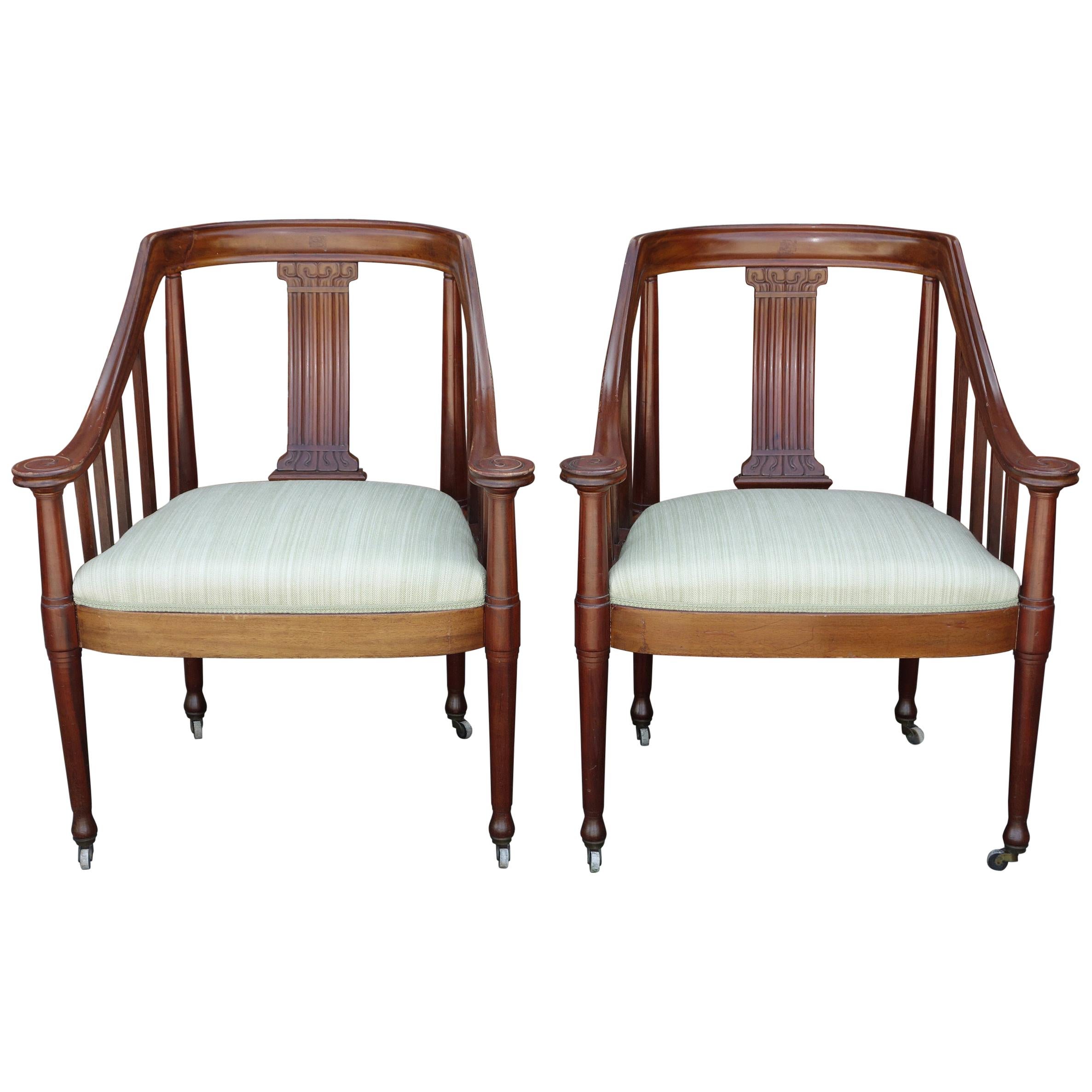 Pair of Skønvirke ‘1910’ Chairs by Johan Rohde For Sale