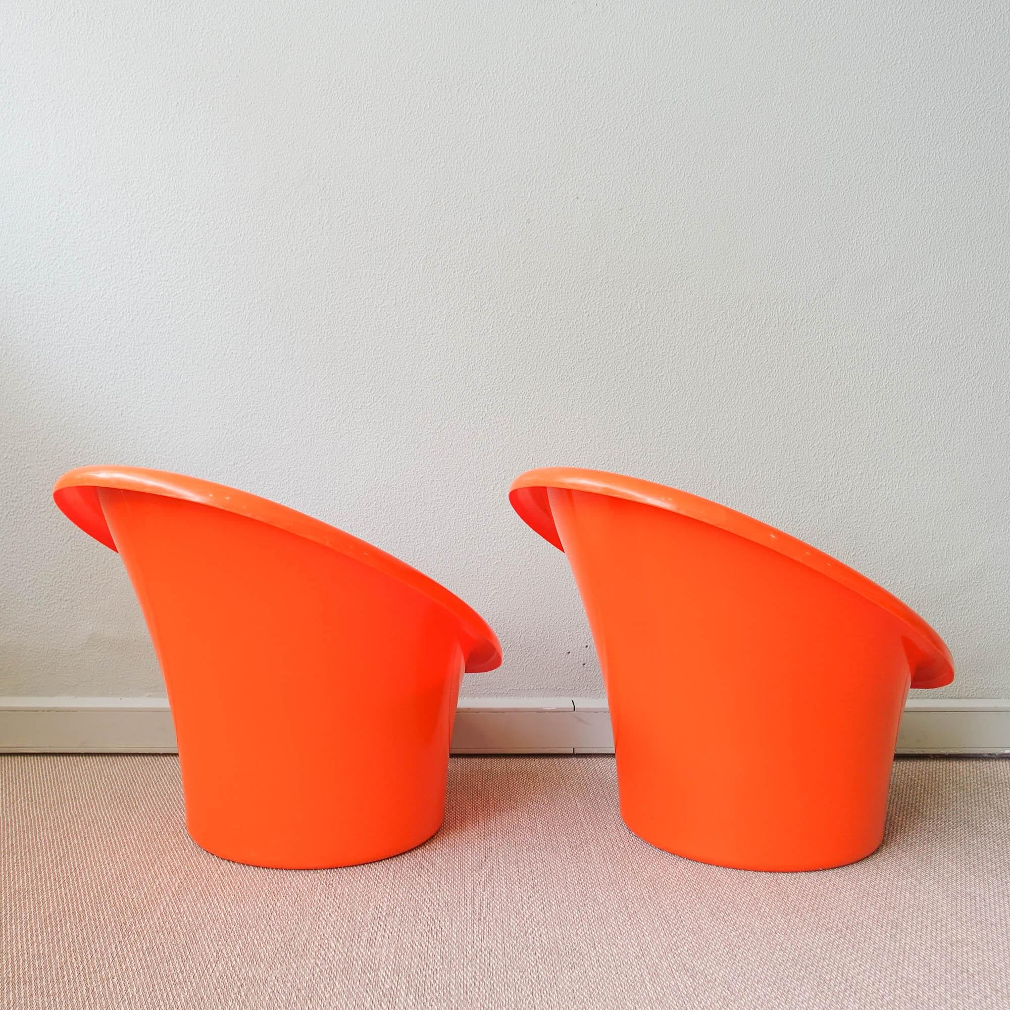 Danish Pair of Skopa Chairs by Ole Gjerlov-Knudsen & Torben Lind, for Orth Plast/ IKEA