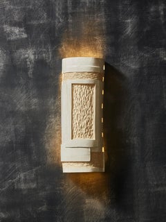 Pair of Slab Built Ceramic Wall Sconces by Melissa Cromwell