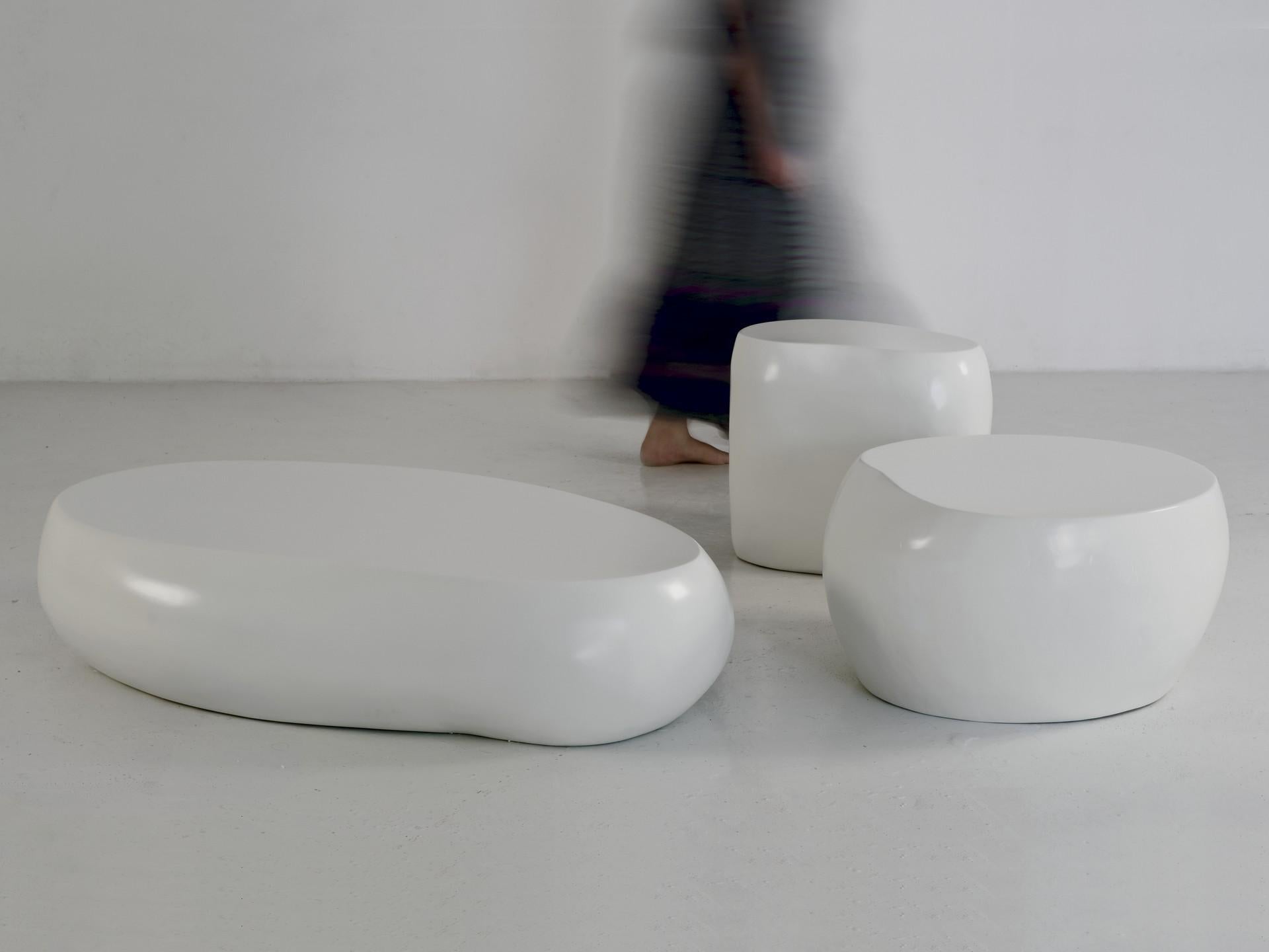 Contemporary Pair of Slab Coffee Table by Imperfettolab