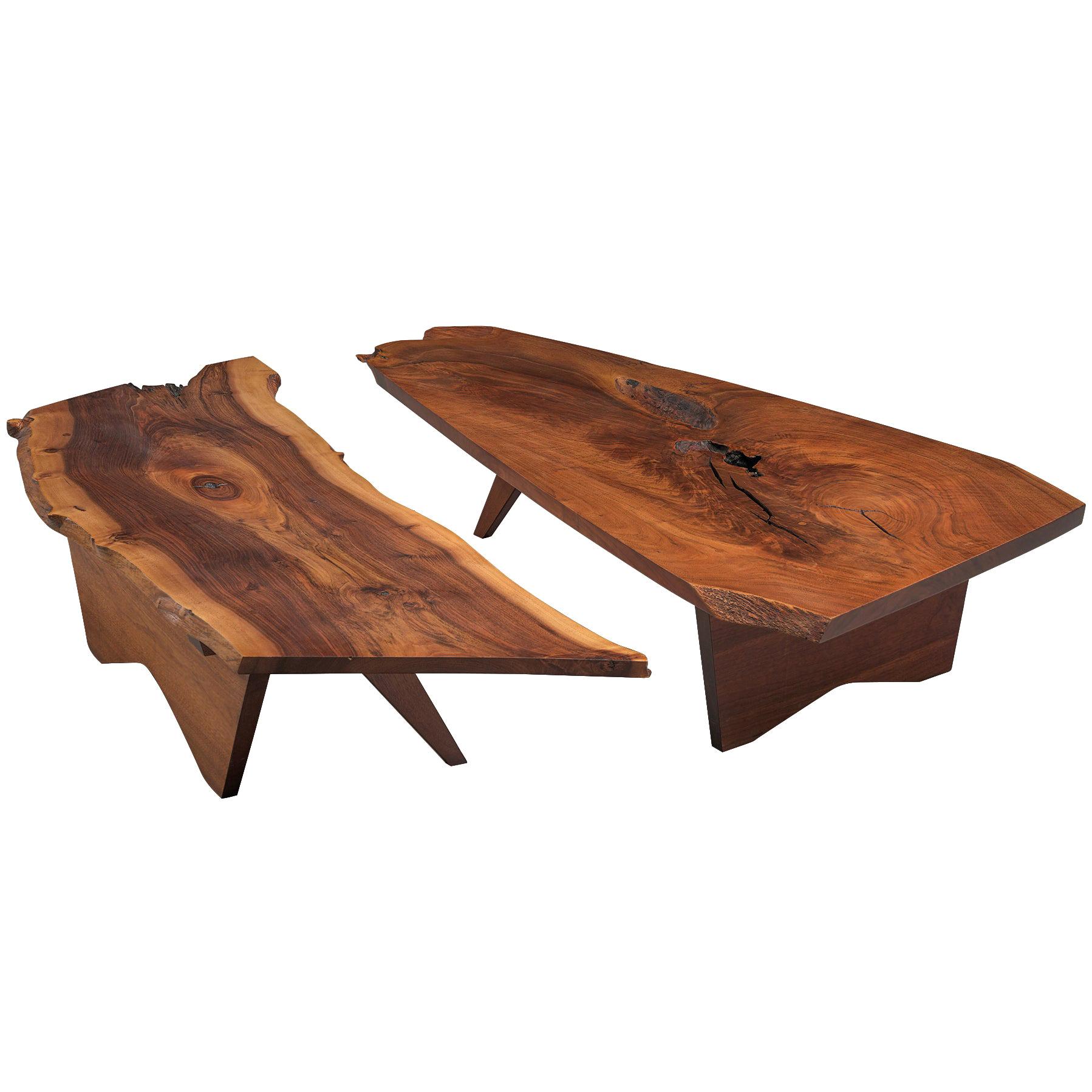 Pair of Slab Coffee Tables by George Nakashima