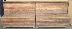 Pair of Slabs Benches in Solid Pine "Mobila"