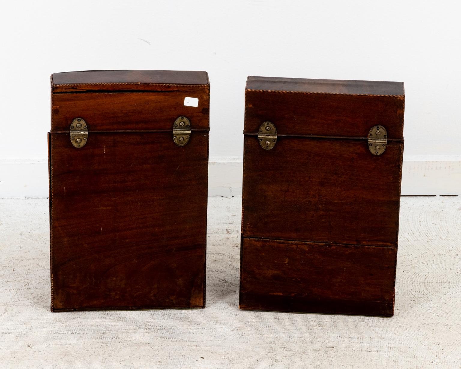 Pair of Slant Front Knife Boxes in the Manner of George Hepplewhite For Sale 3