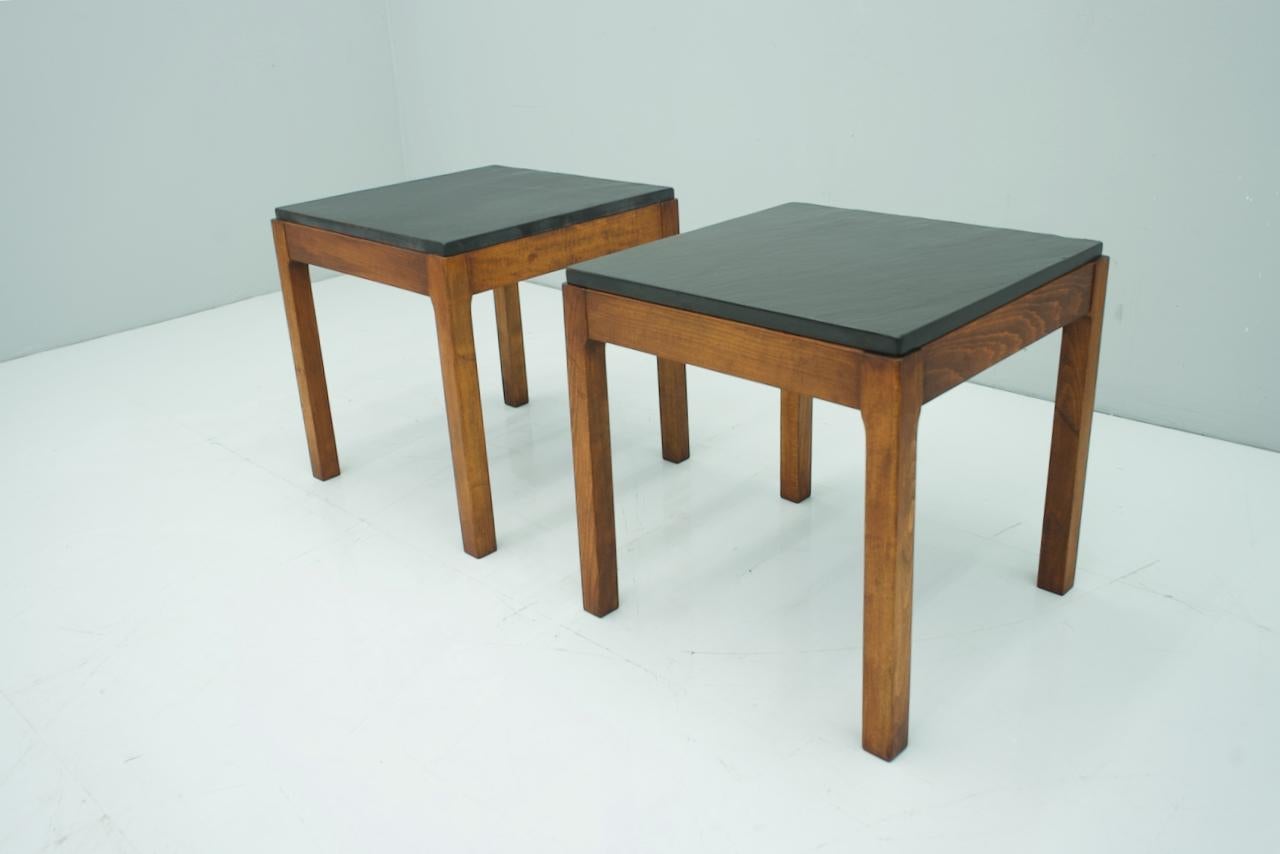 Pair of Slate Side Tables, 1950s In Good Condition In Frankfurt / Dreieich, DE