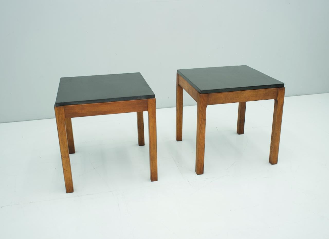 Pair of Slate Side Tables, 1950s 3