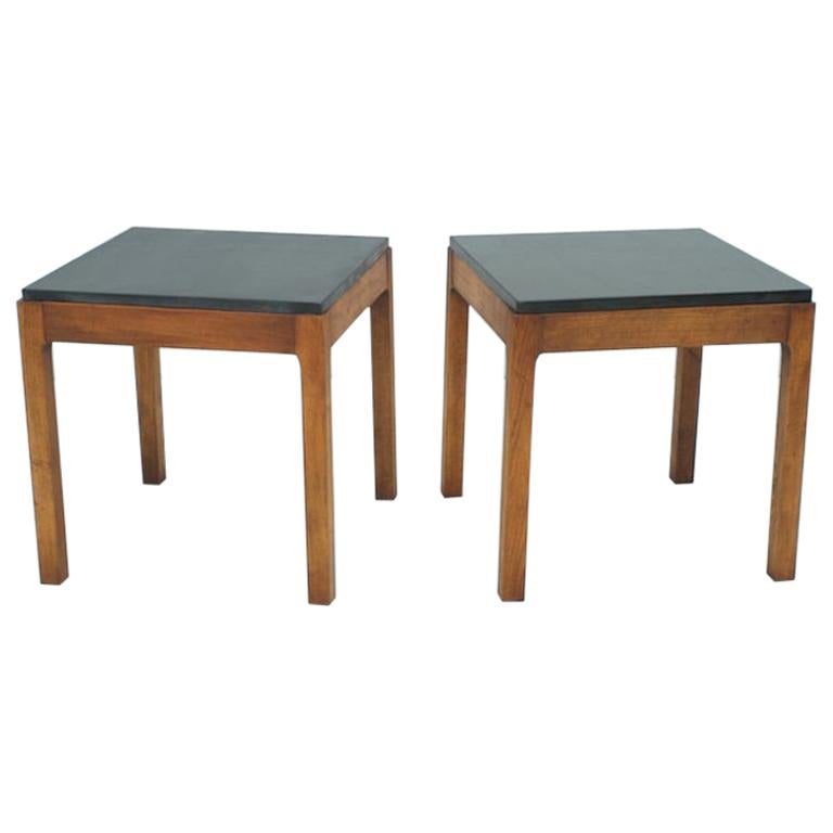 Pair of Slate Side Tables, 1950s