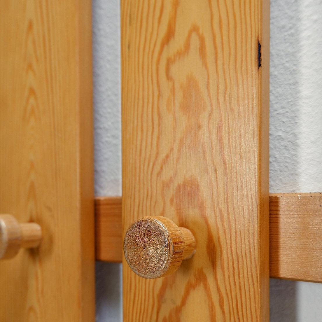 Mid-Century Modern Pair of Slatted Wall Coat Racks For Sale