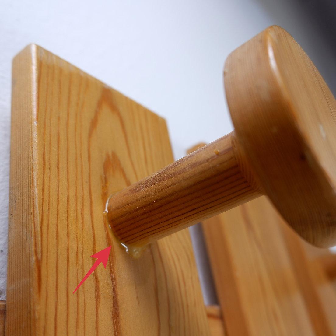 Wood Pair of Slatted Wall Coat Racks For Sale