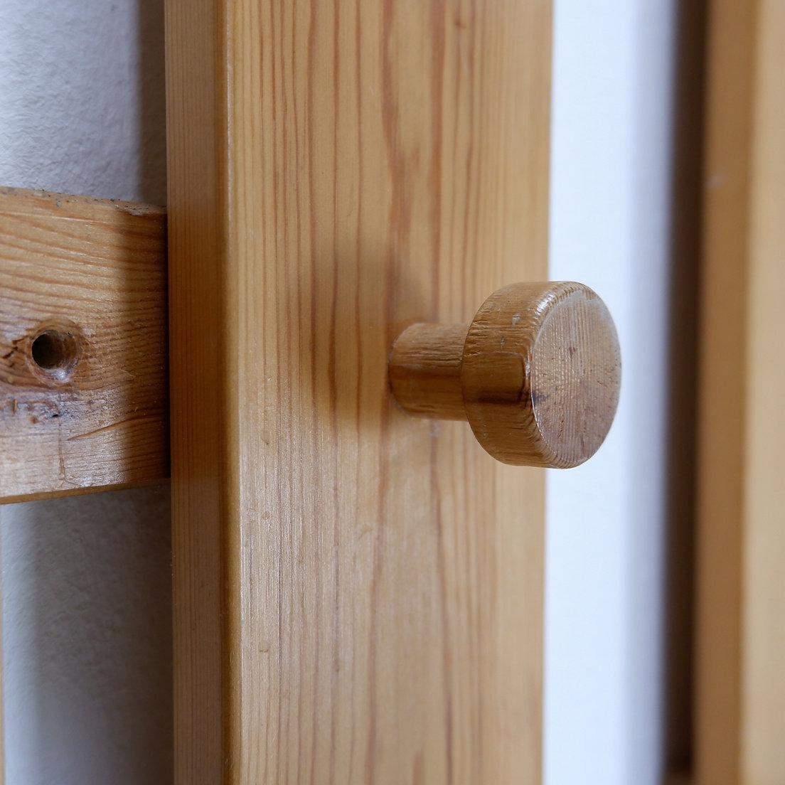 Pair of Slatted Wall Coat Racks For Sale 3