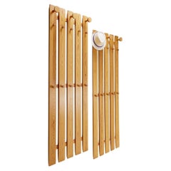 Vintage Pair of Slatted Wall Coat Racks