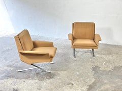 Paire de chaises de salon à base de traîneaux conçues par Arnold Bode pour Tectaform 1950ies