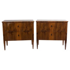 Pair of Sleek Biedemeier Style Chests of Drawers