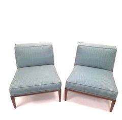 Paire de fauteuils pantoufles aux lignes épurées à la manière de Paul McCobb