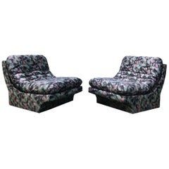 Pair of Sleek Slipper Lounge Chairs Mid-Century Modern