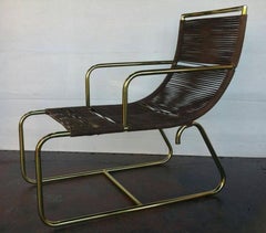 Pair of Sleigh Chairs in the Style of Walter Lamb. U.S.A. 1950's.