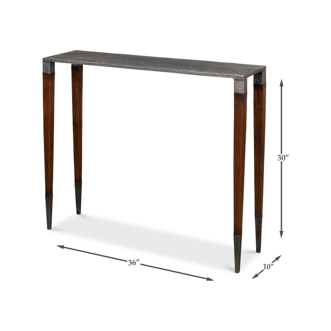 Paire de tables consoles étroites Art Déco en vente 6