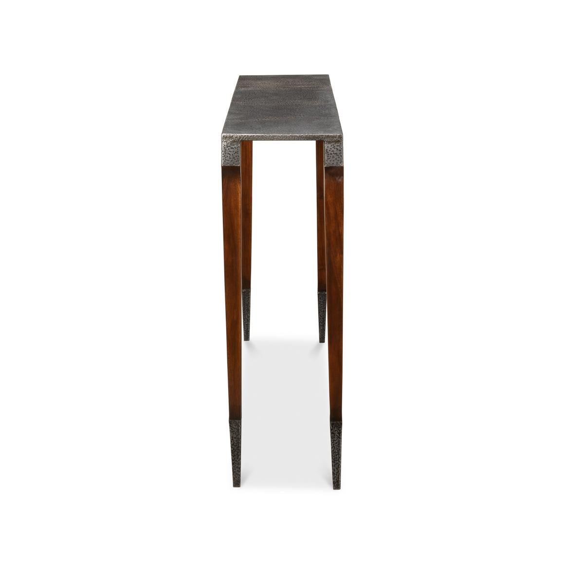 Paire de tables consoles étroites Art Déco en vente 2