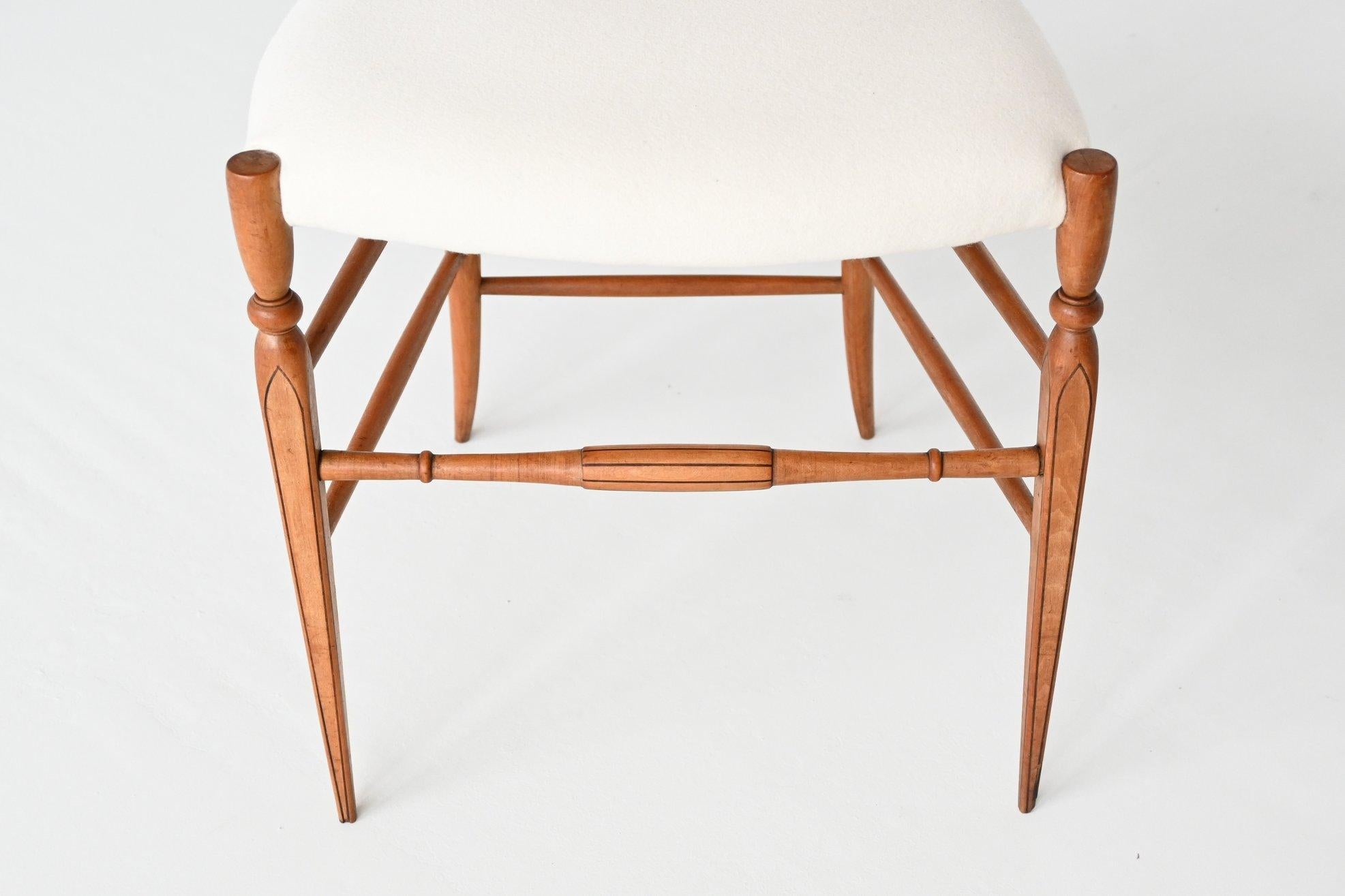 Pair of Slim Shaped Chiavari Side Chairs, Italy, 1950 2