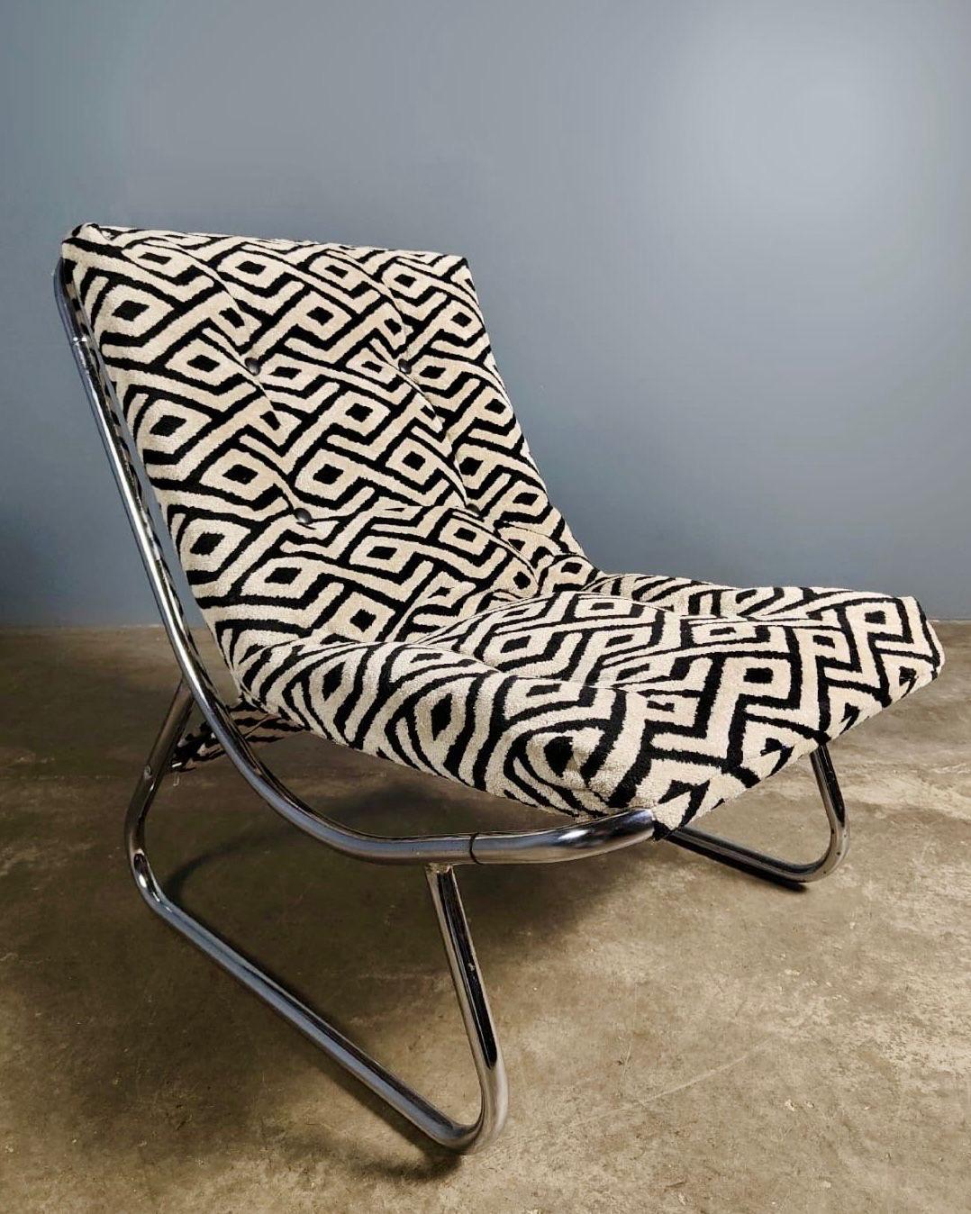 Pair Of Sling Lounge Chairs By Peter Hoyte Mid Century Vintage Retro MCM In Excellent Condition In Cambridge, GB