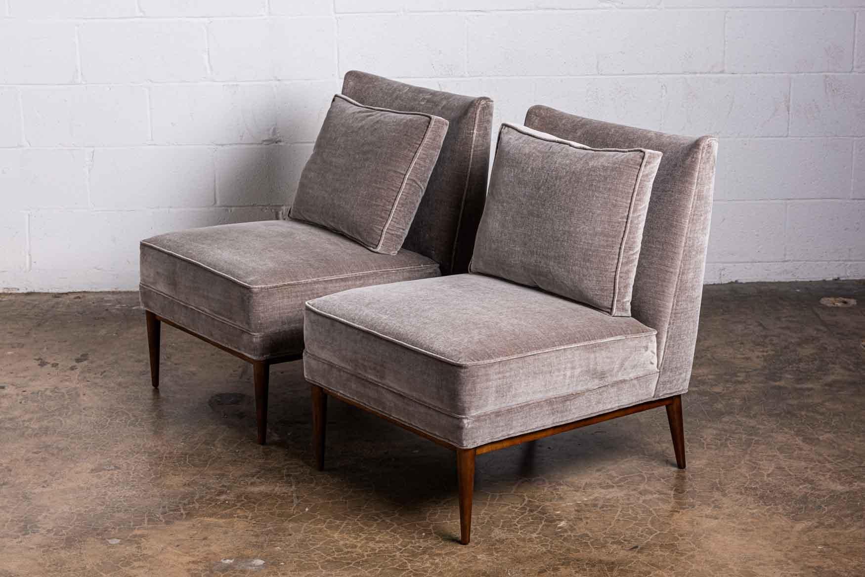 Pair of Slipper Chairs and Ottoman by Paul McCobb 3