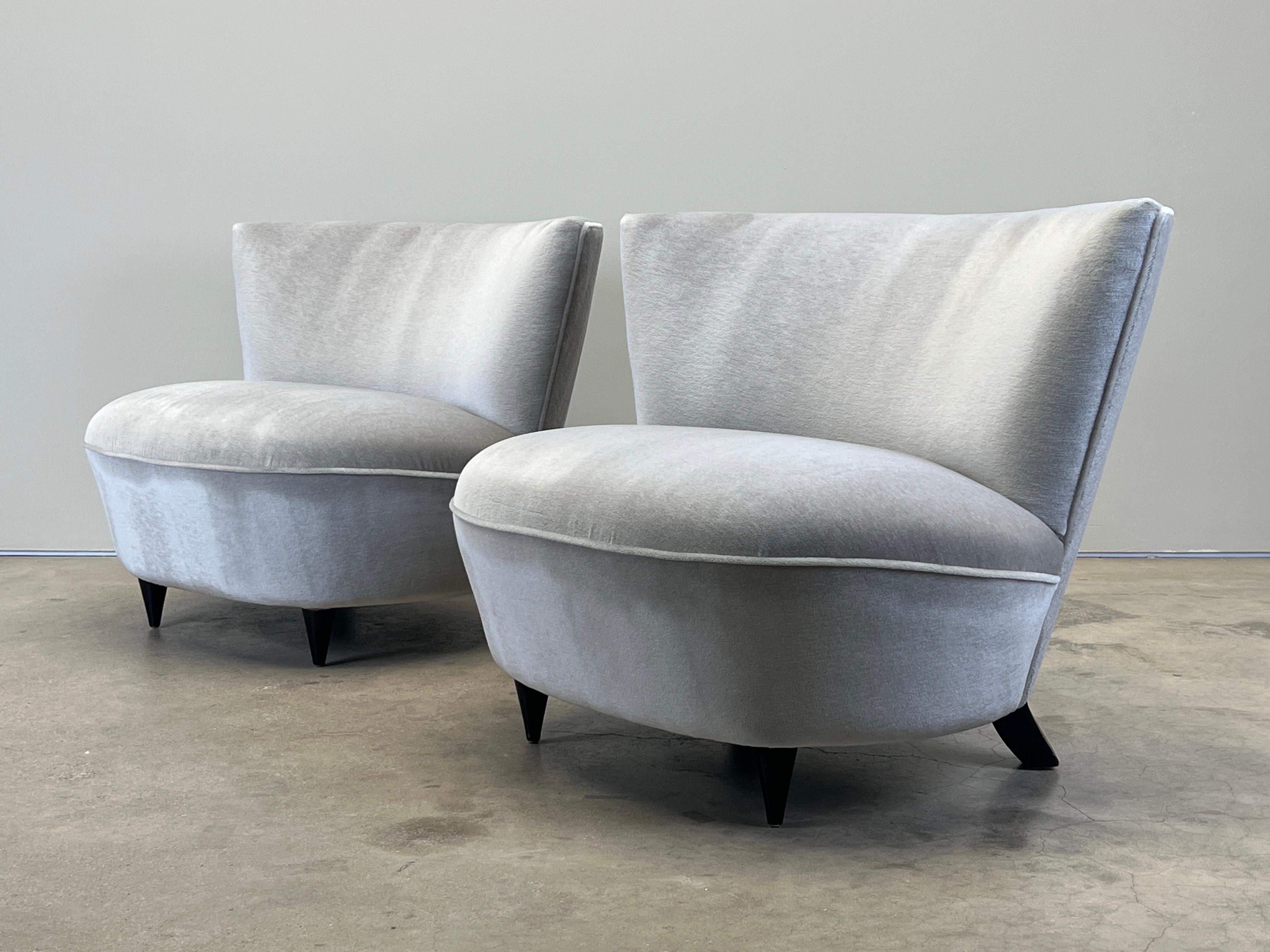 Pair of Slipper Chairs attributed to Gilbert Rohde For Sale 8