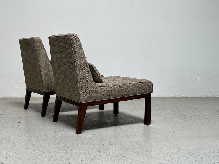 Pair of Slipper Chairs by Edward Wormley for Dunbar For Sale 5
