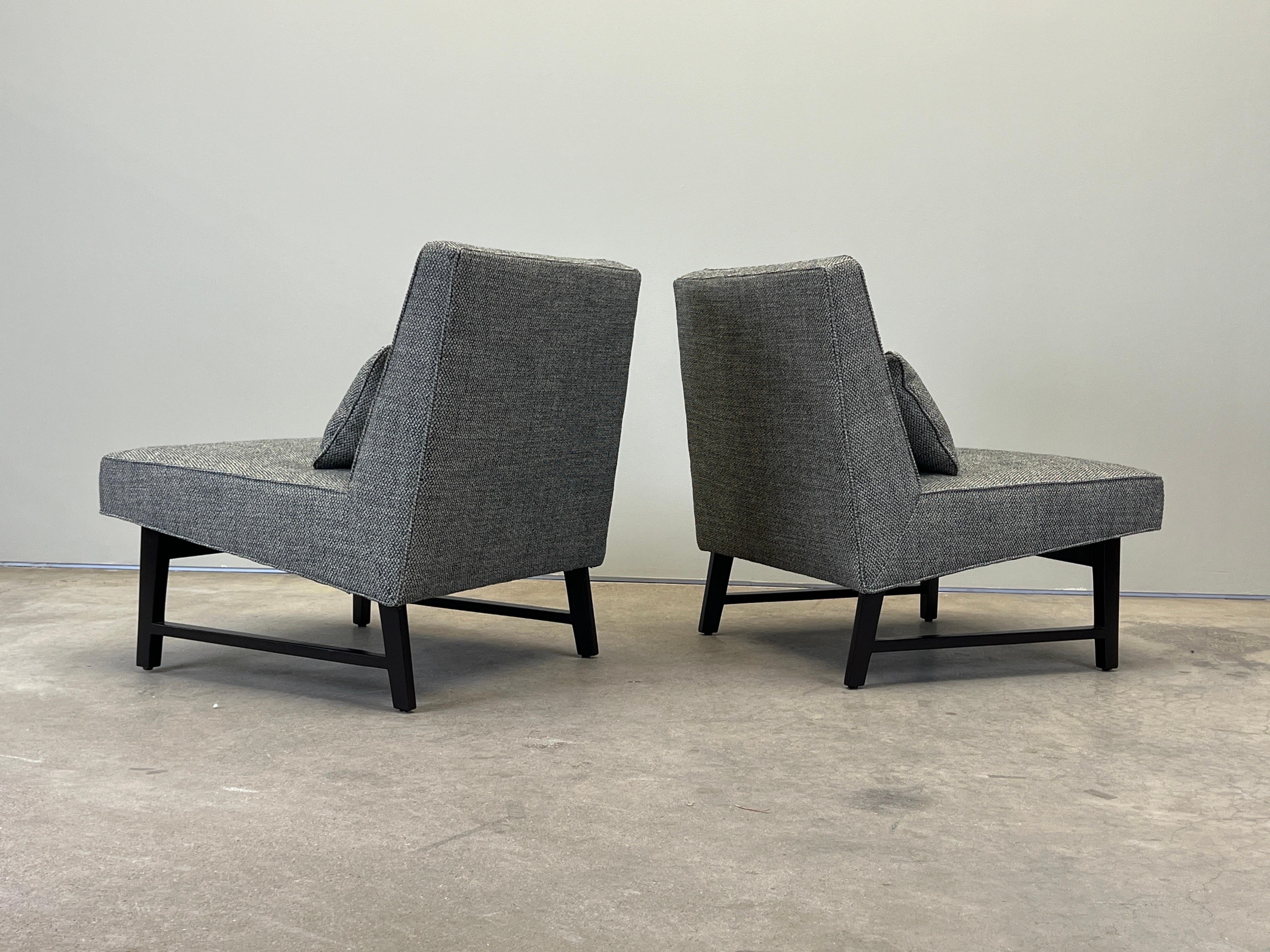 Paire de chaises pantoufles par Edward Wormley pour Dunbar en vente 5
