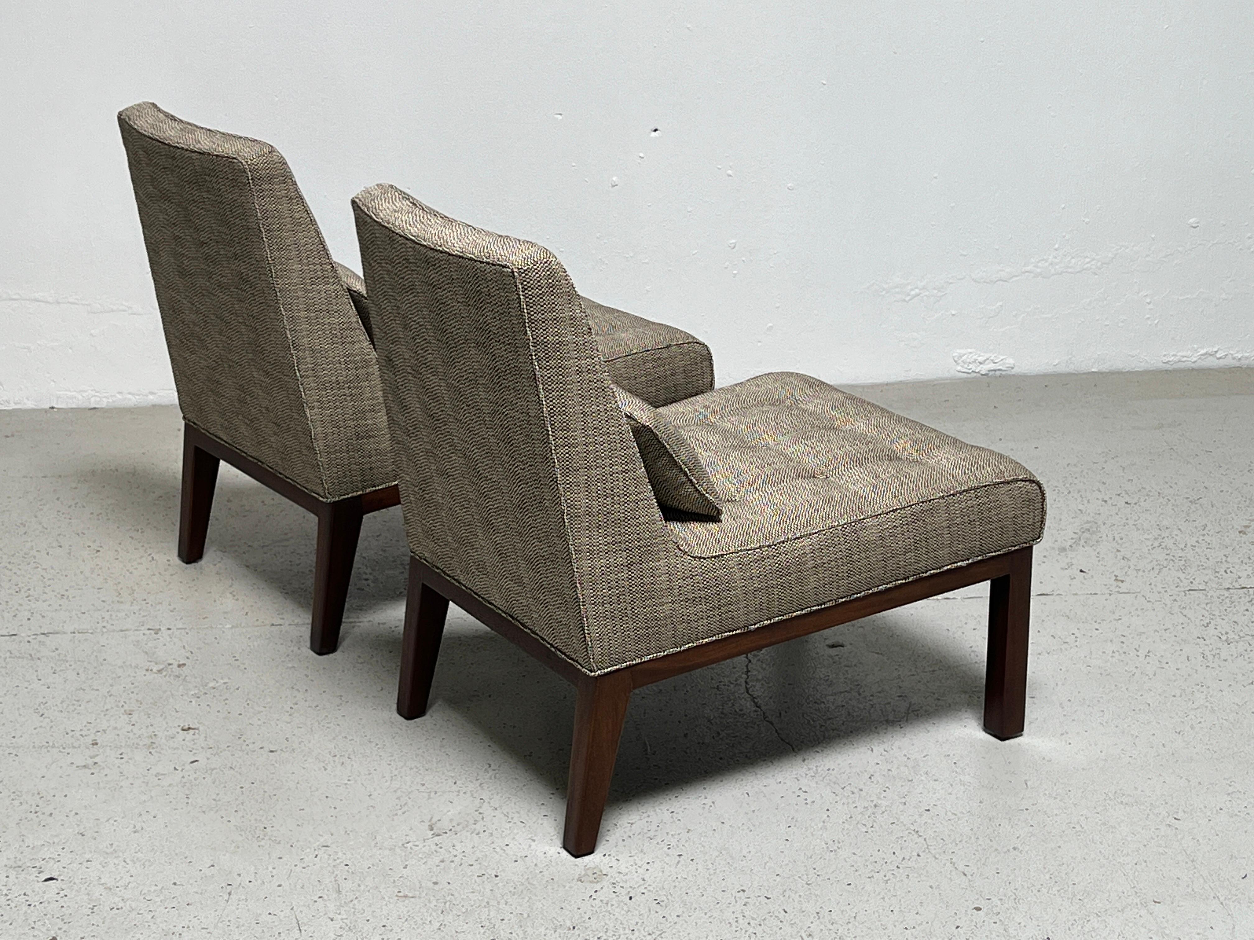 Pair of Slipper Chairs by Edward Wormley for Dunbar For Sale 6