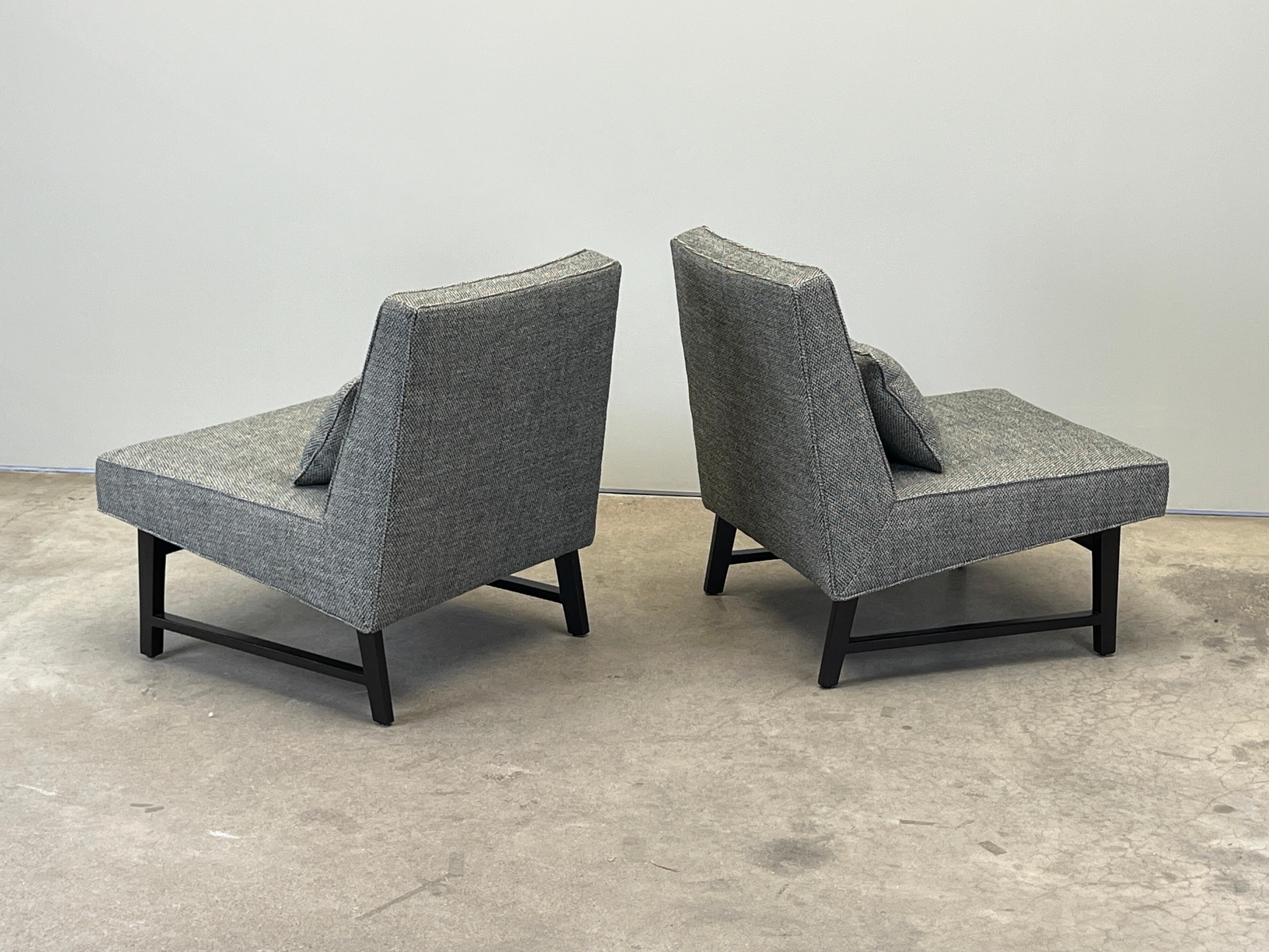 Paire de chaises pantoufles par Edward Wormley pour Dunbar en vente 6