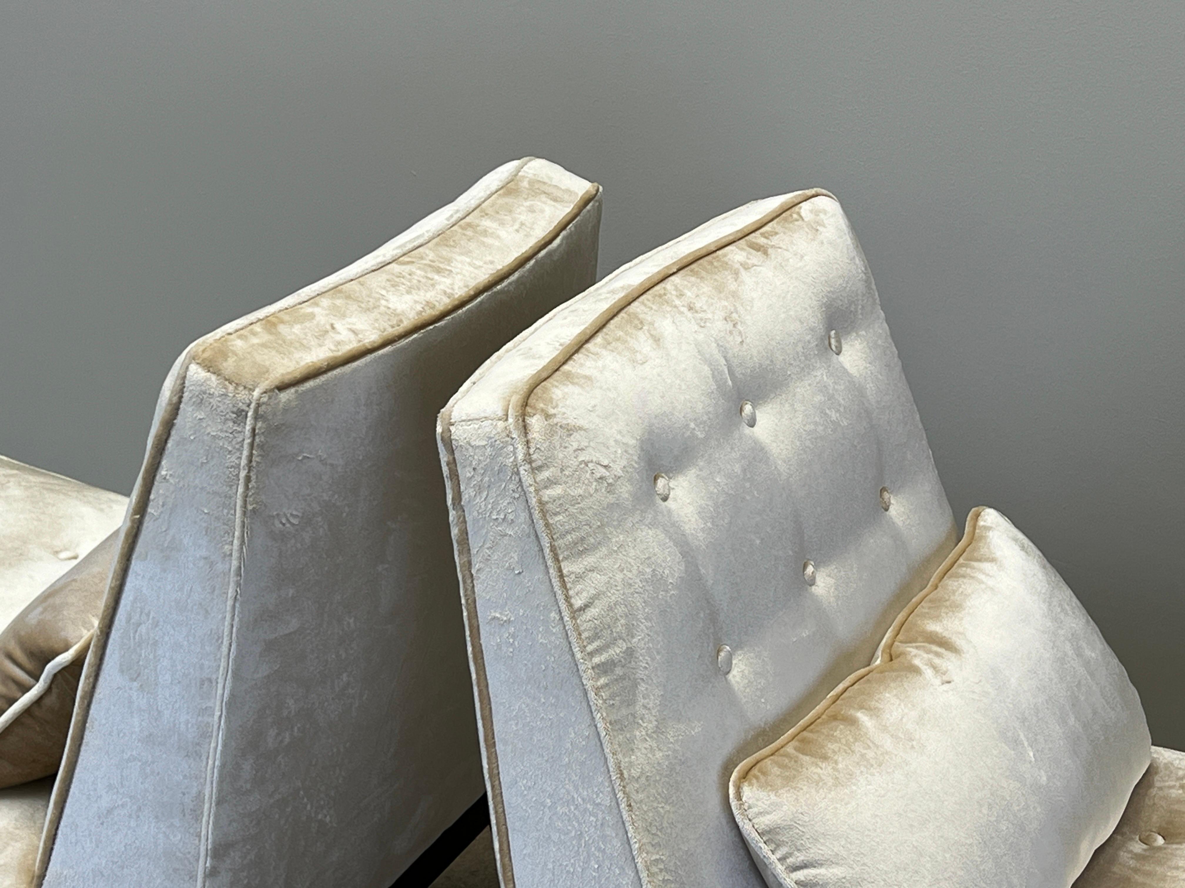 Paire de chaises pantoufles par Edward Wormley pour Dunbar en vente 8