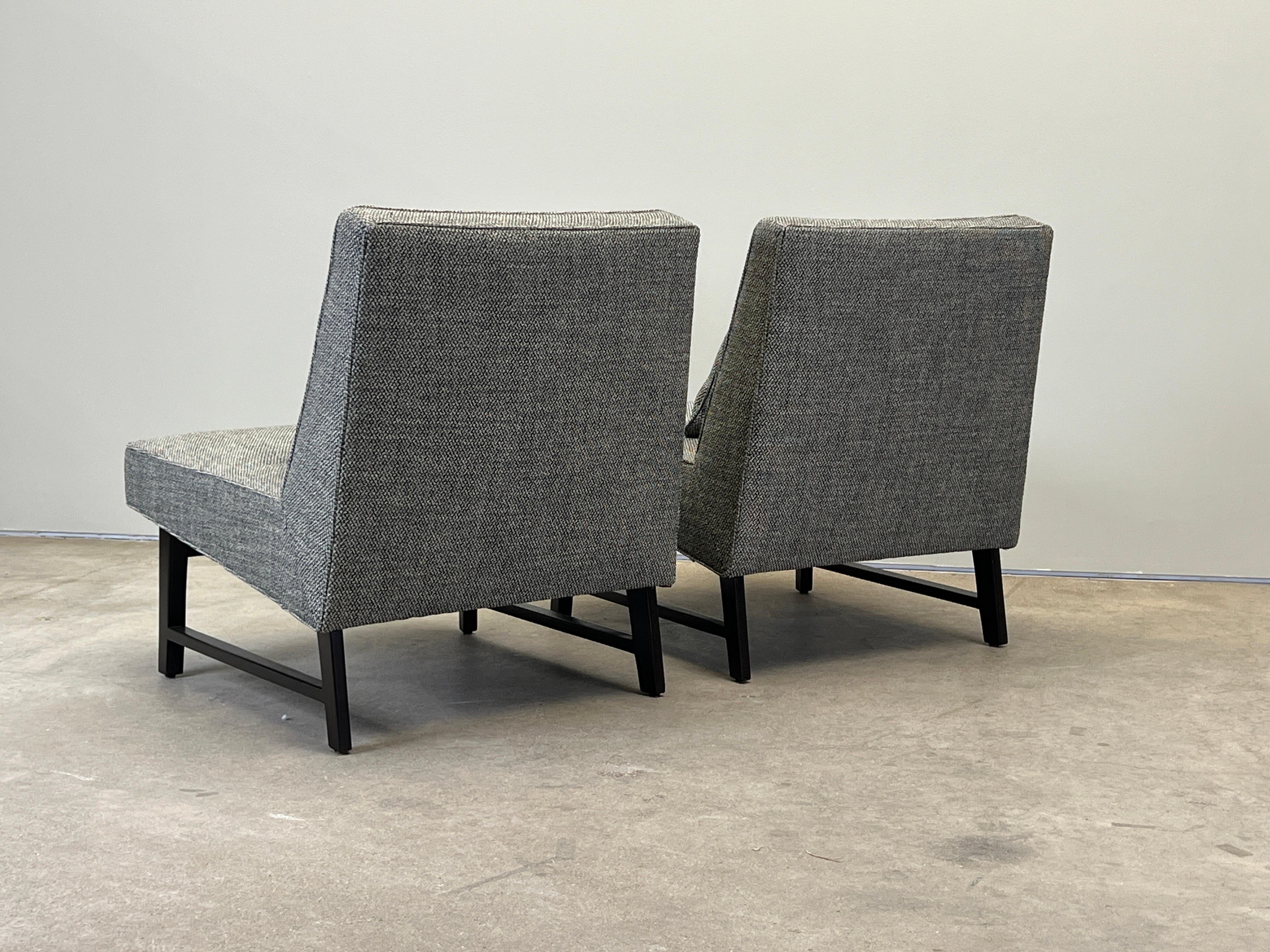 Paire de chaises pantoufles par Edward Wormley pour Dunbar en vente 9