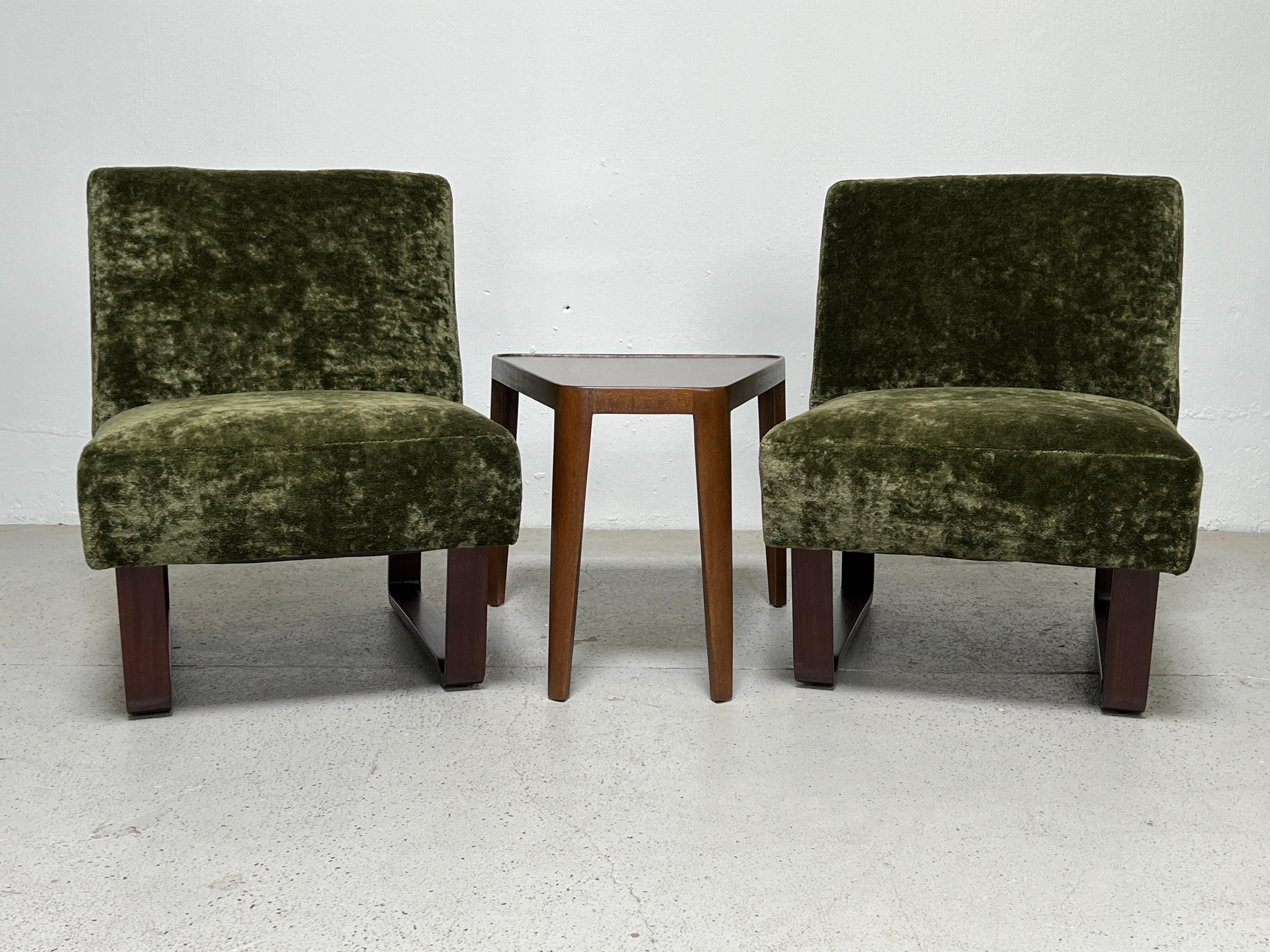 Pair of Slipper Chairs by Edward Wormley for Dunbar 10