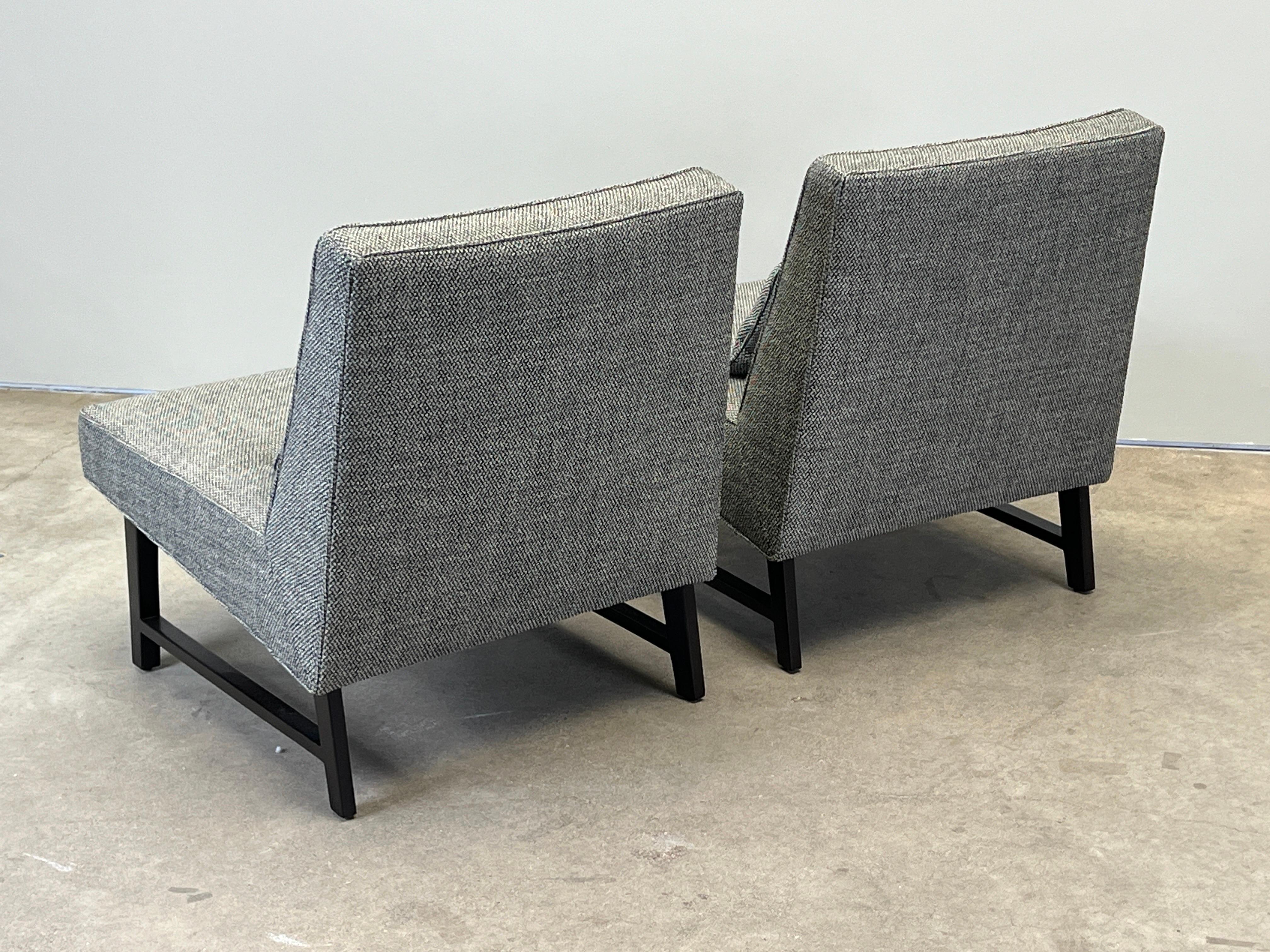 Paire de chaises pantoufles par Edward Wormley pour Dunbar en vente 11