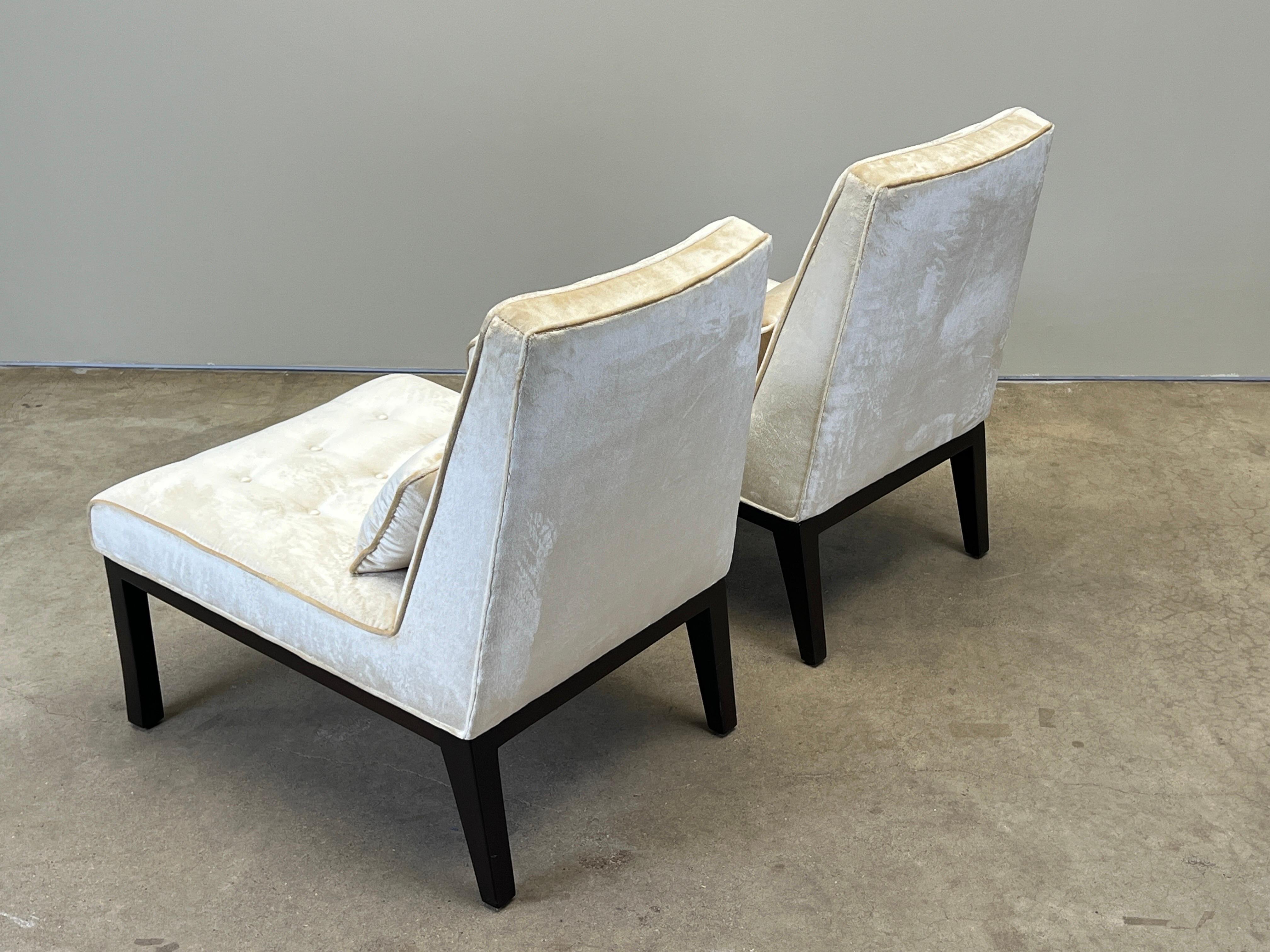 Paire de chaises pantoufles par Edward Wormley pour Dunbar en vente 11
