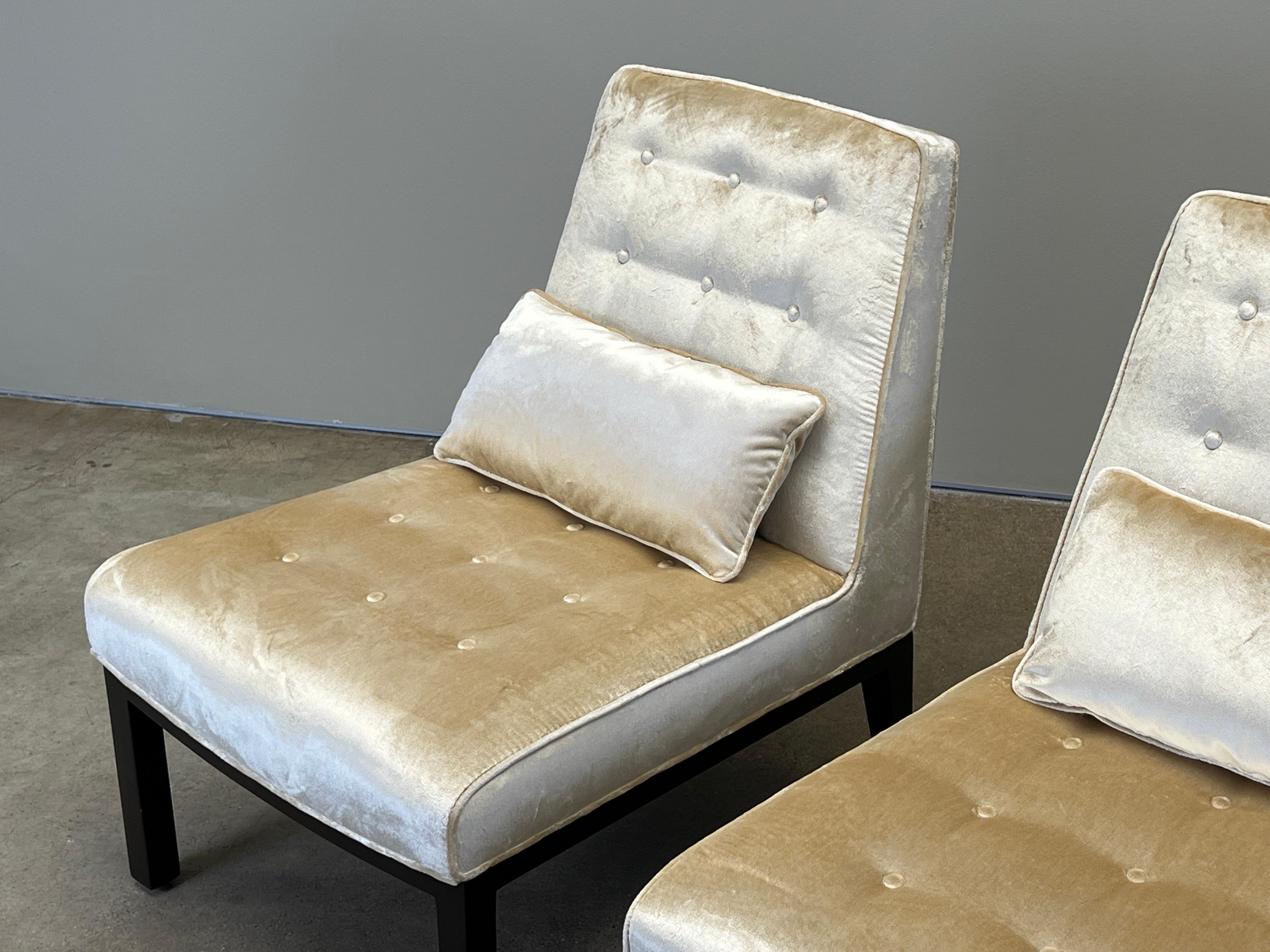 Paire de chaises pantoufles par Edward Wormley pour Dunbar en vente 12