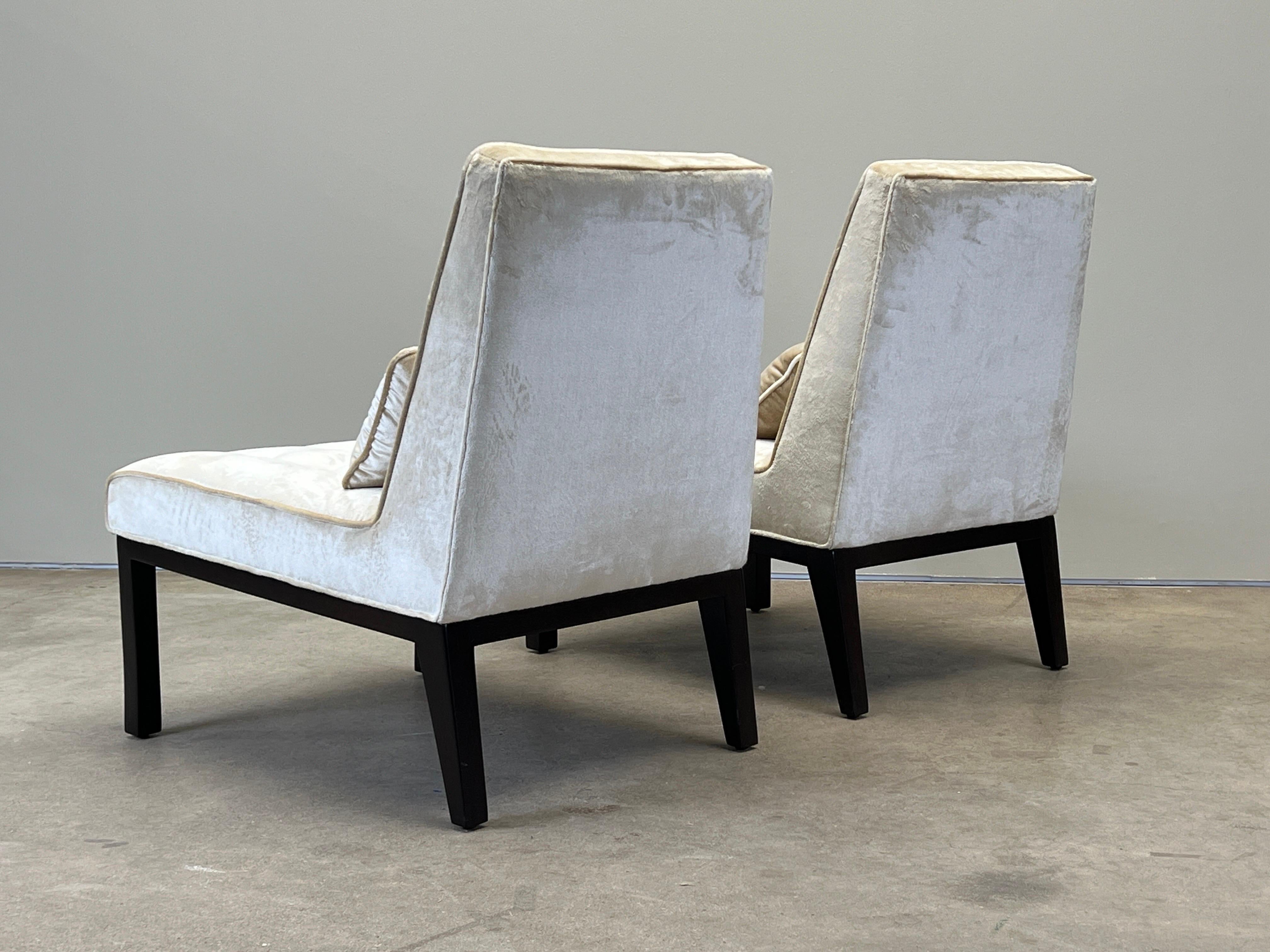 Paire de chaises pantoufles par Edward Wormley pour Dunbar en vente 14