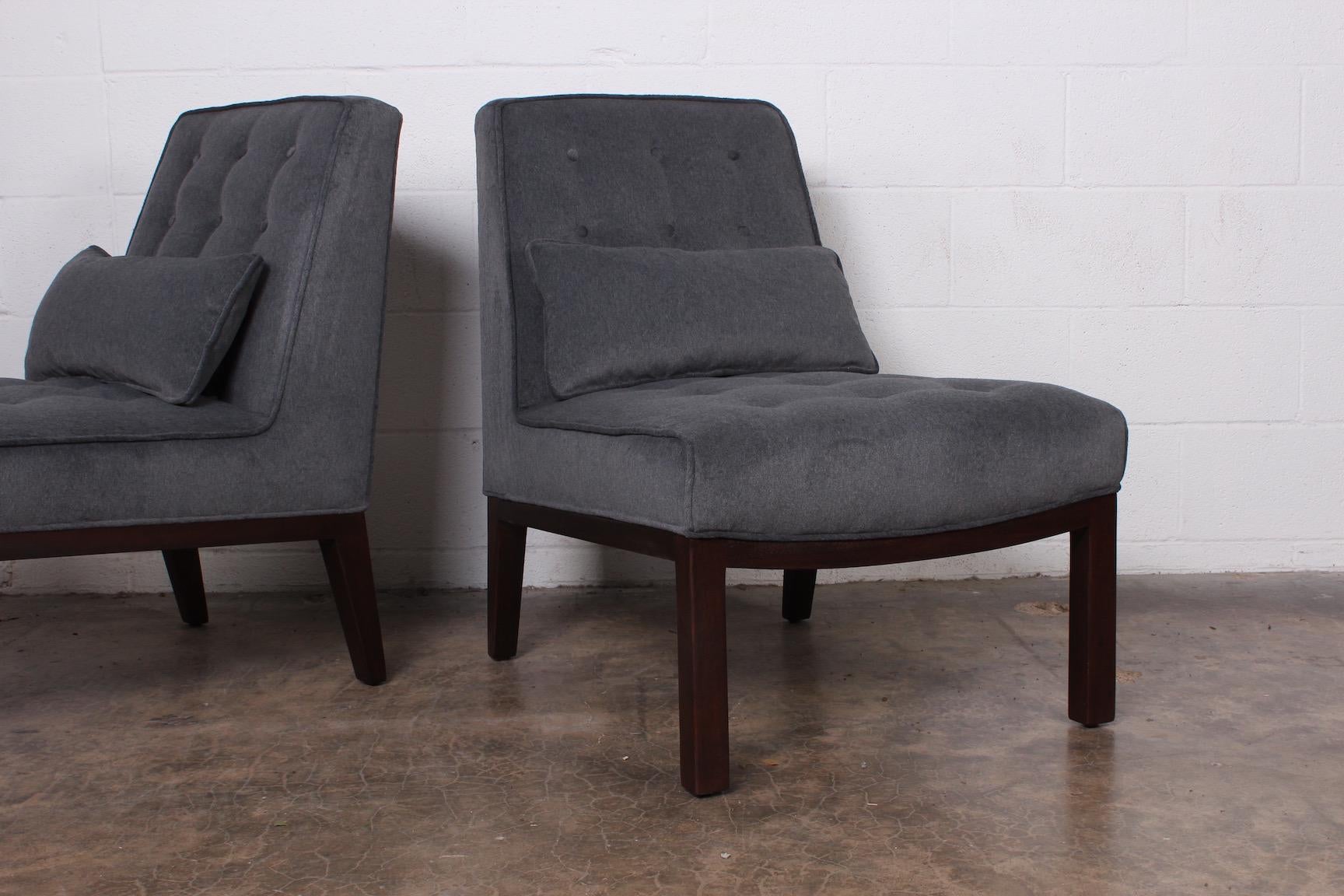 Pair of Slipper Chairs by Edward Wormley for Dunbar In Excellent Condition In Dallas, TX