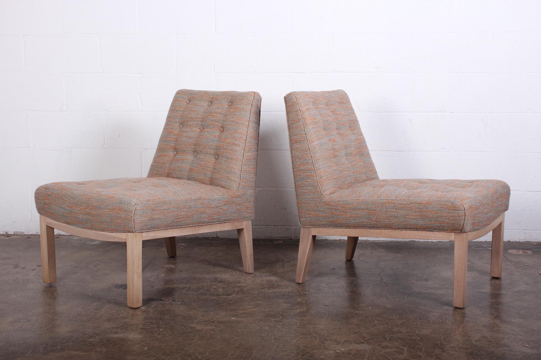 Pair of Slipper Chairs by Edward Wormley for Dunbar In Good Condition In Dallas, TX