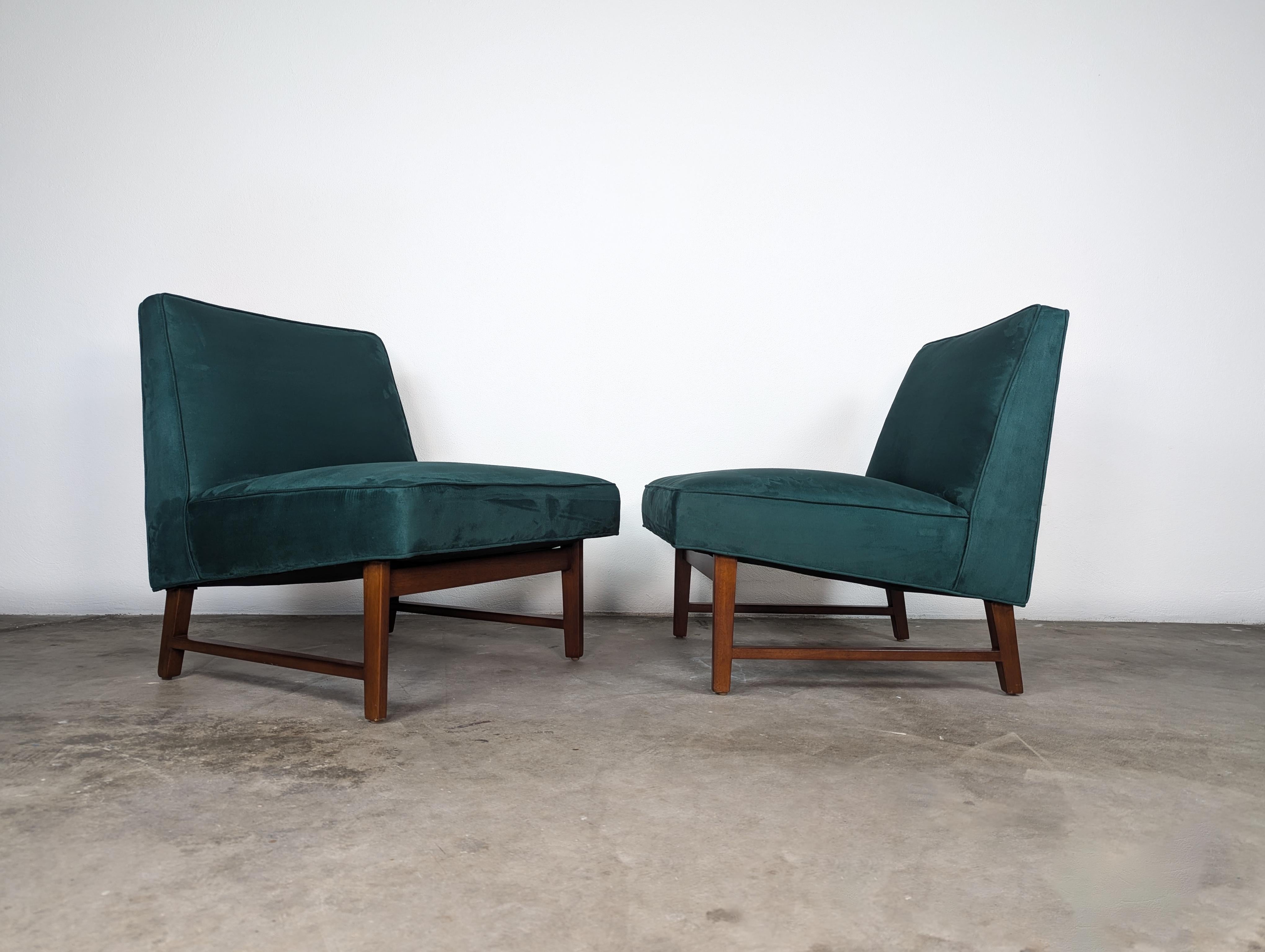 American Pair of Slipper Chairs by Edward Wormley for Dunbar For Sale