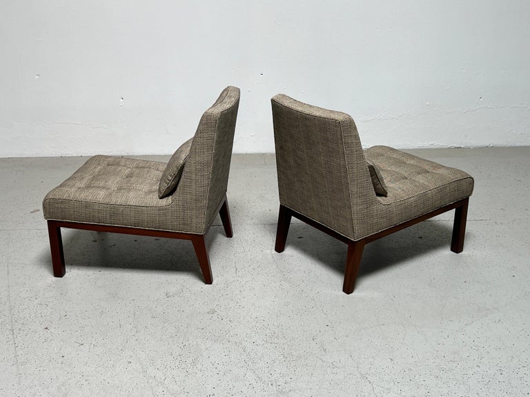 Mid-20th Century Pair of Slipper Chairs by Edward Wormley for Dunbar For Sale