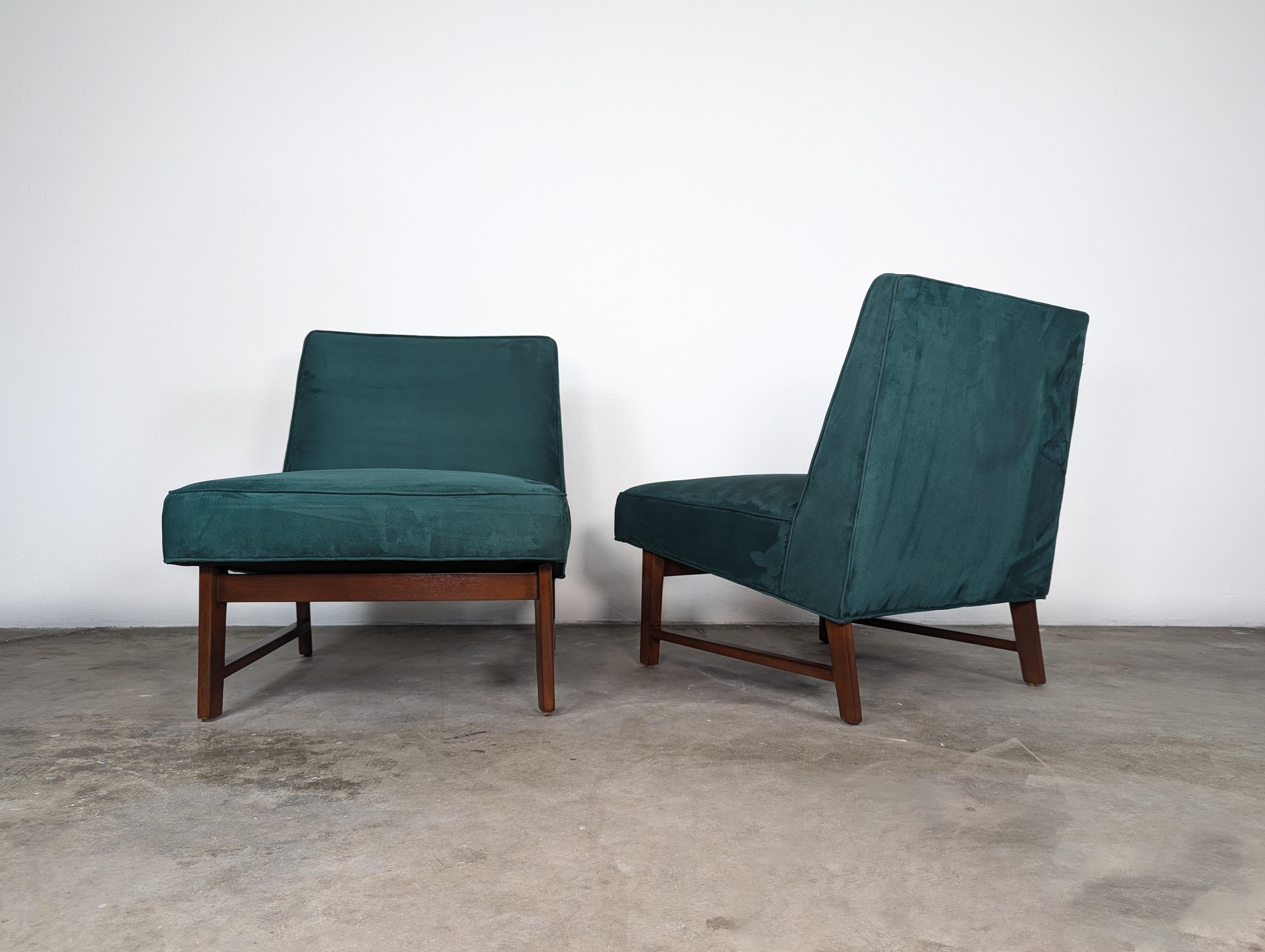 Mid-20th Century Pair of Slipper Chairs by Edward Wormley for Dunbar For Sale