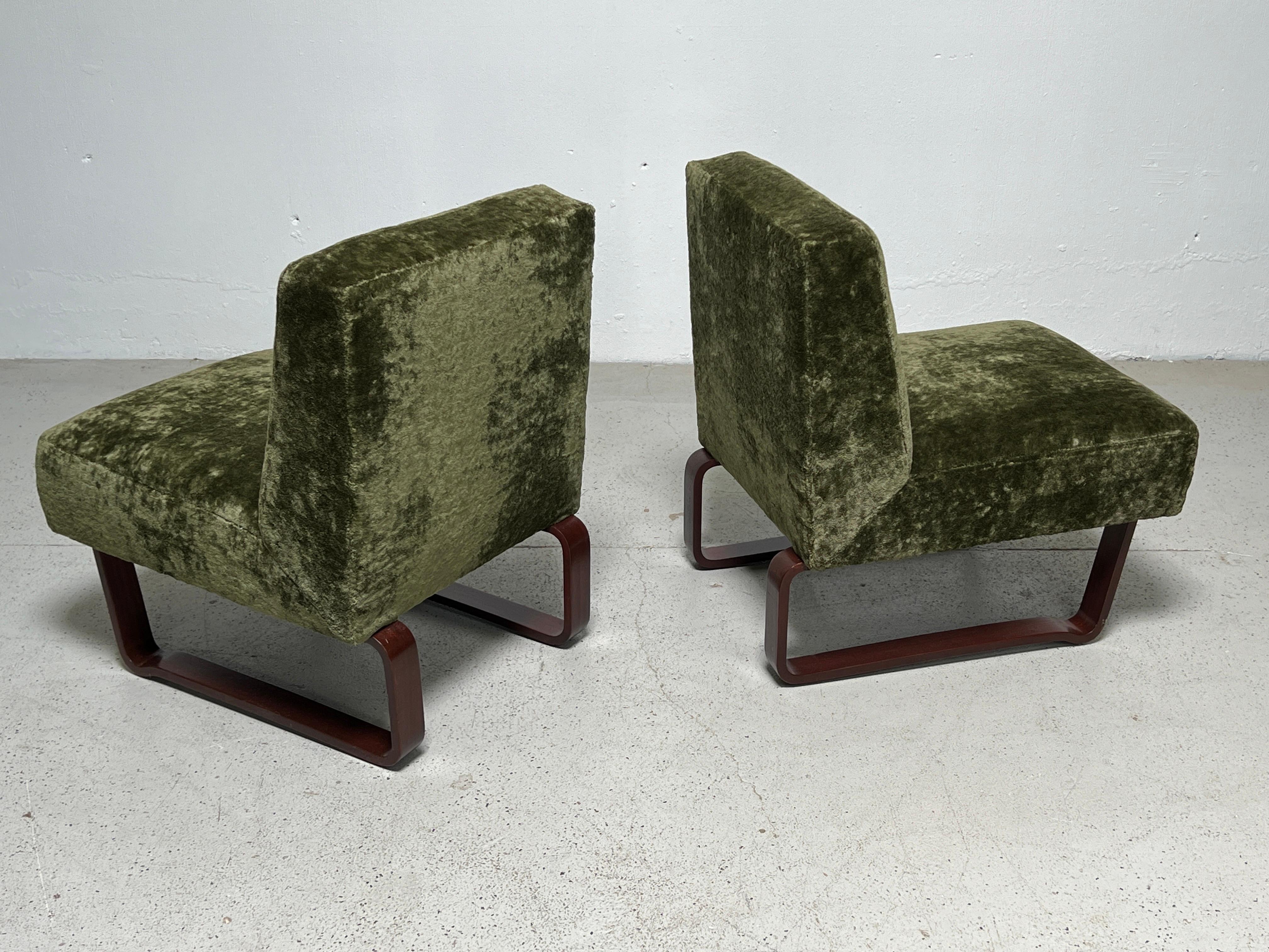 Pair of Slipper Chairs by Edward Wormley for Dunbar 1